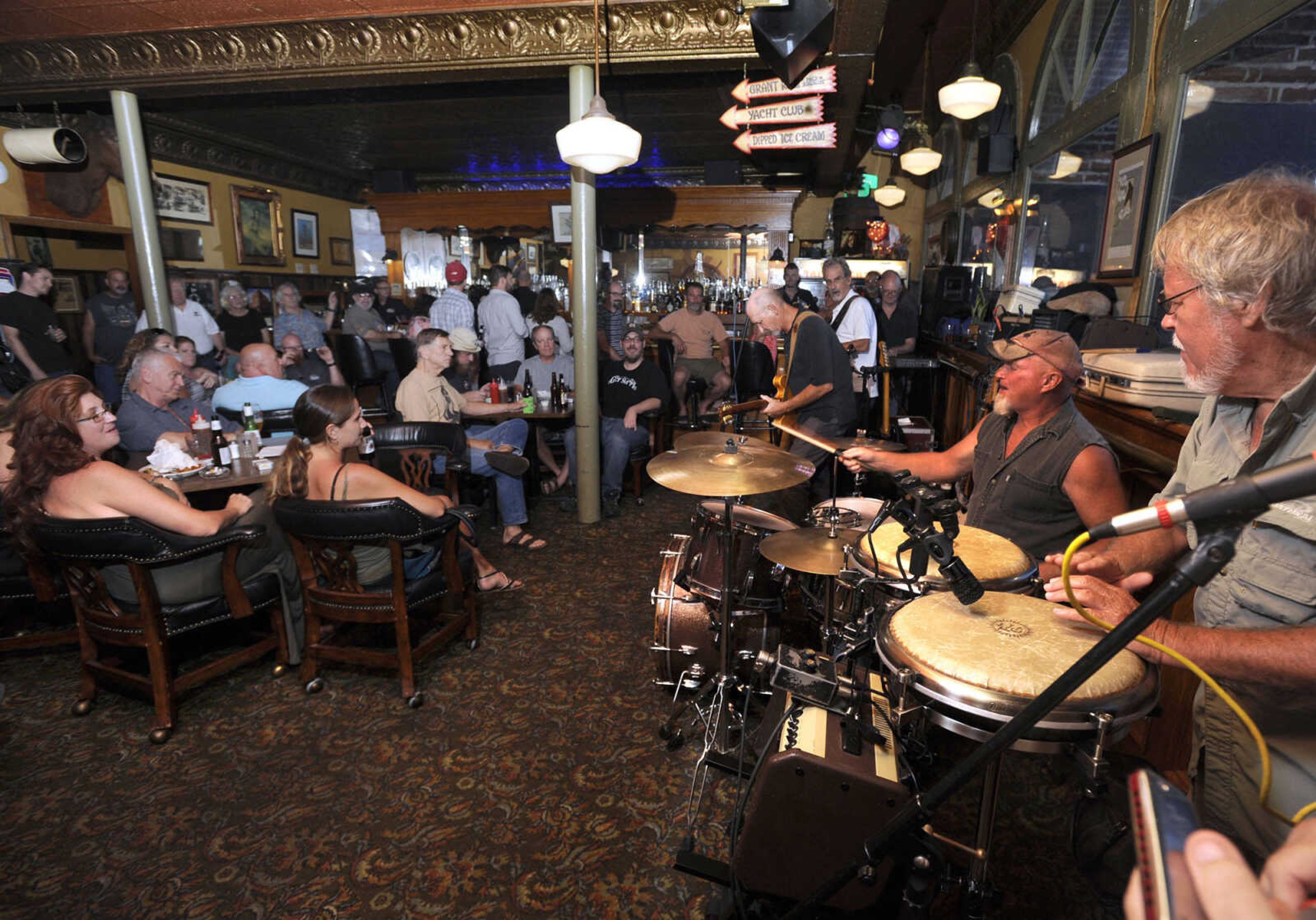 FRED LYNCH ~ flynch@semissourian.com
A packed Water Street Lounge listens to Bruce Zimmerman and the Water Street Band perform at the final Sunday night music session at Port Cape Girardeau Sunday, July 12, 2015 in Cape Girardeau.