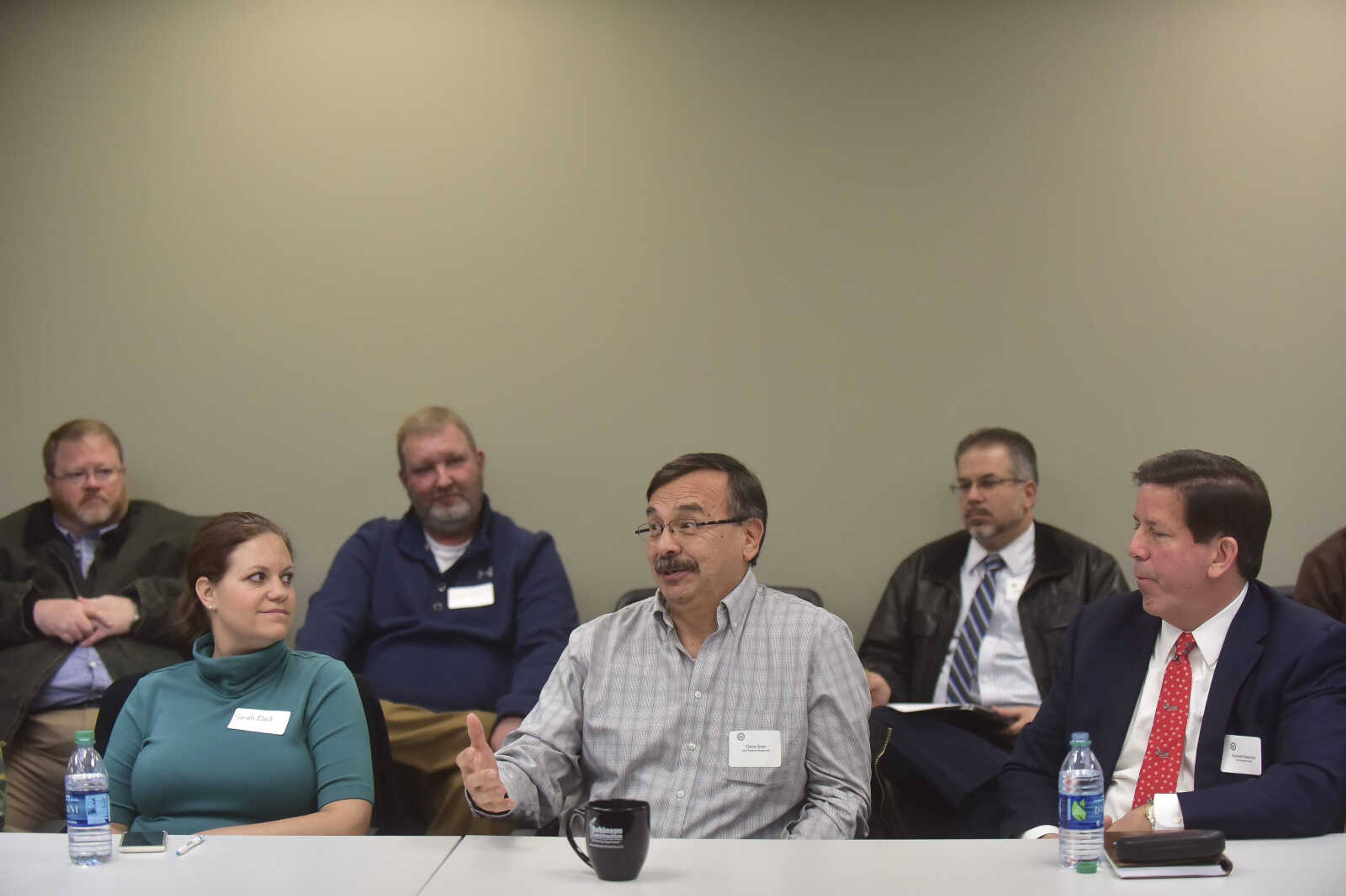 Dave Soto of Soto Property Management asks a question to U.S. Rep. Jason Smith on Wednesday.