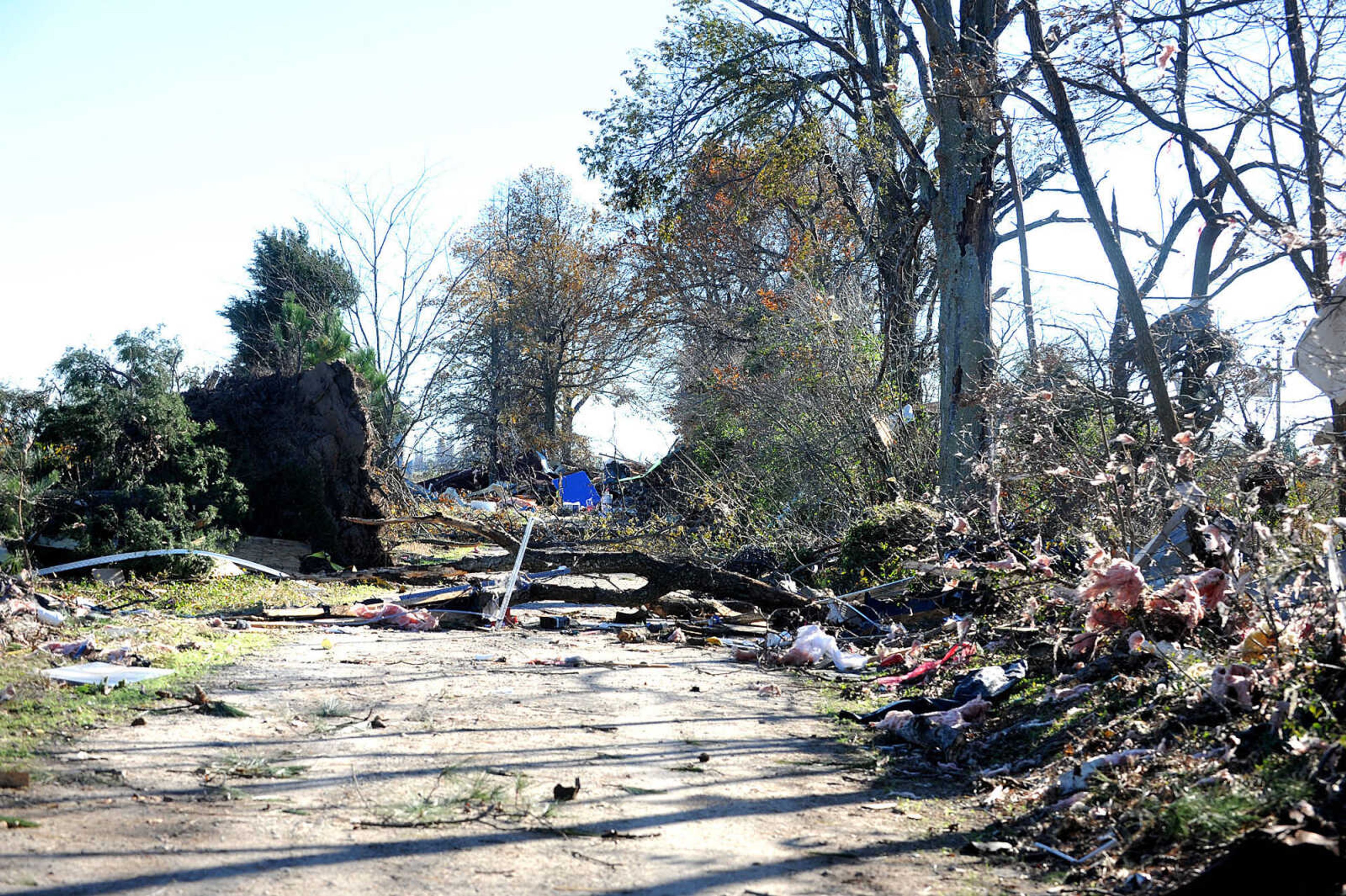 LAURA SIMON ~ lsimon@semissourian.com

Debris and damage from Sunday's severe weather is seen along Scott County Road 507, Monday, Nov. 18, 2013.