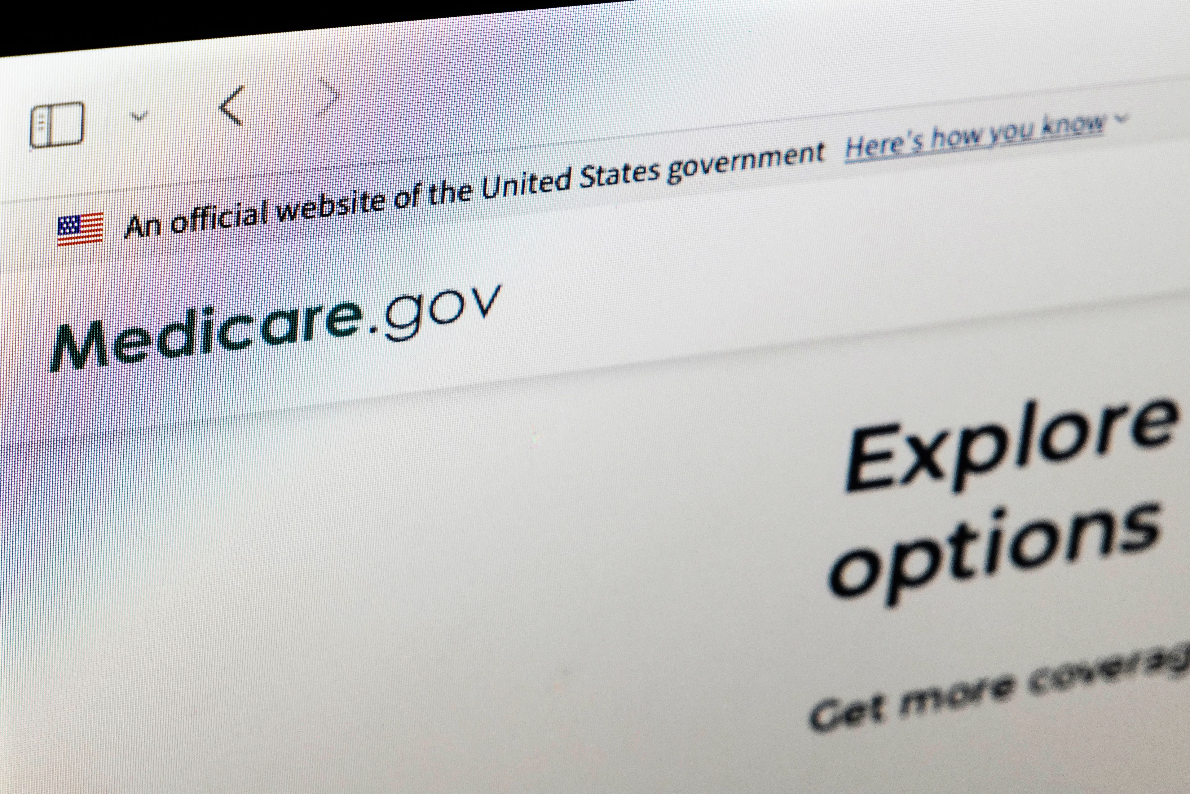 The Medicare website is seen on a computer in New York on Thursday, Sept. 26, 2024. (AP Photo/Rachel Leathe)