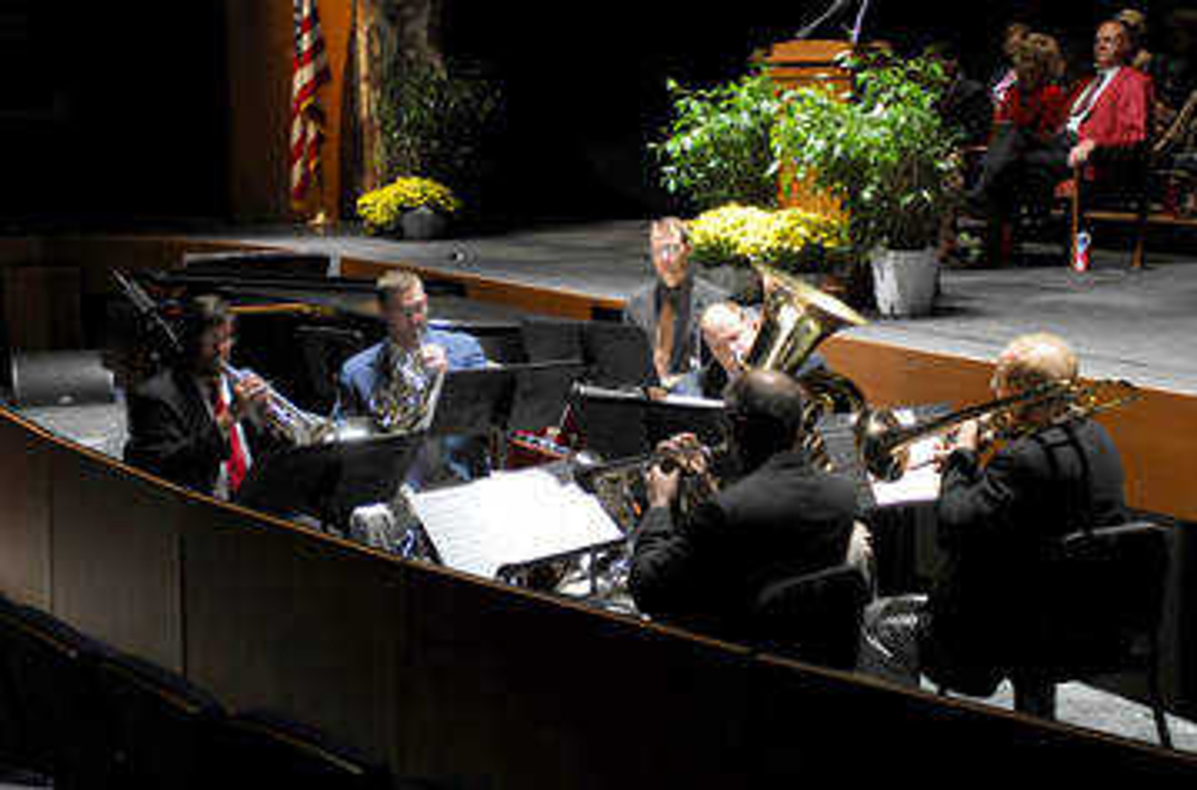 The Southeast Brass Quintet performed "Contrast for Brass" by William Brusick.