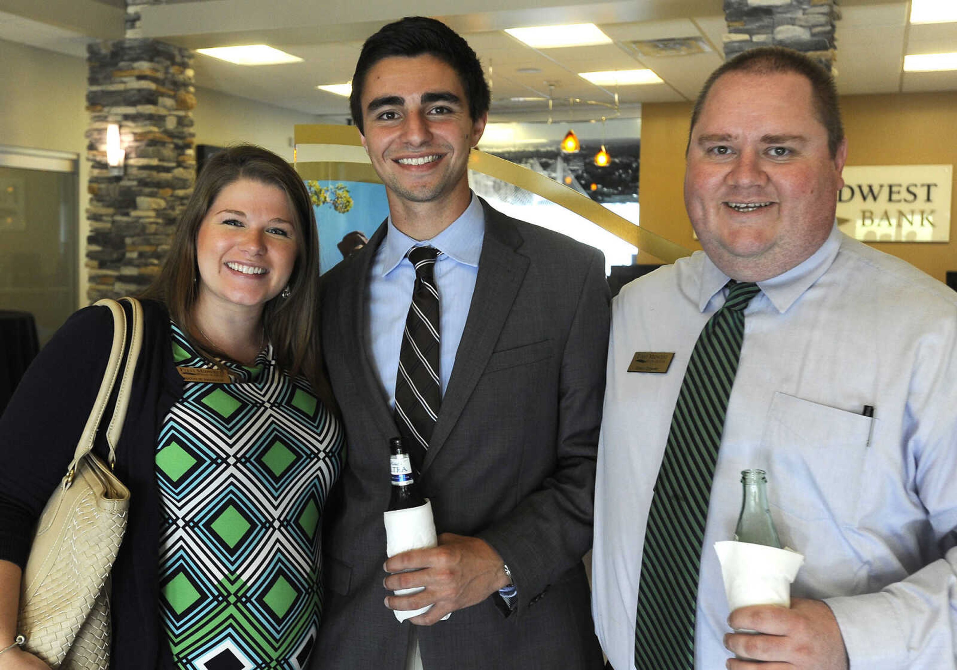 Natalie Pannier, Bryce Cohen and Shaun Smelser, First Midwest Bank.