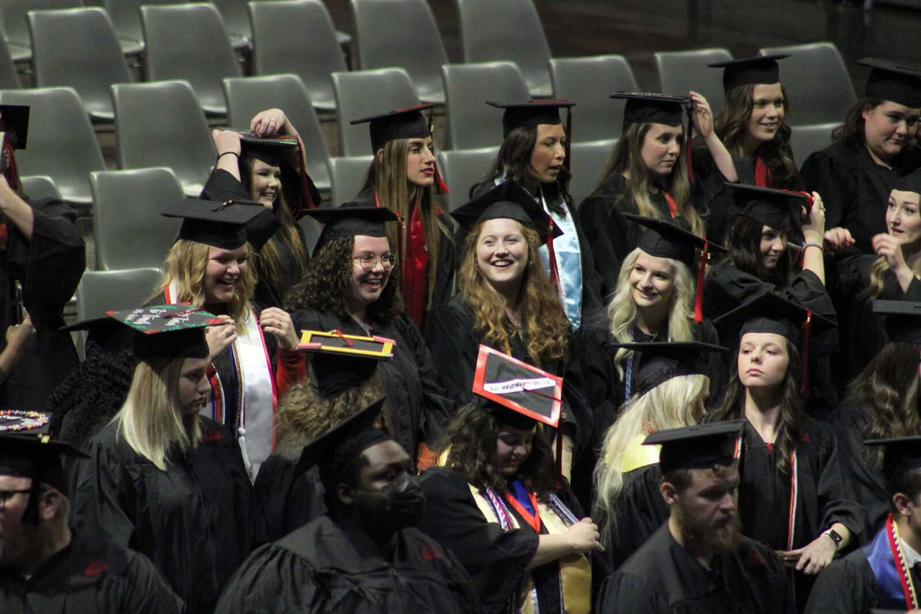 Graduates from the College of Education, Health and Human Studies, and the College of Science, Technology, Engineering and Mathematics are pictured during SEMOвЂ™s 2 p.m. Fall Commencement Ceremony Saturday, Dec. 18, 2021, at the Show Me Center in Cape Girardeau.