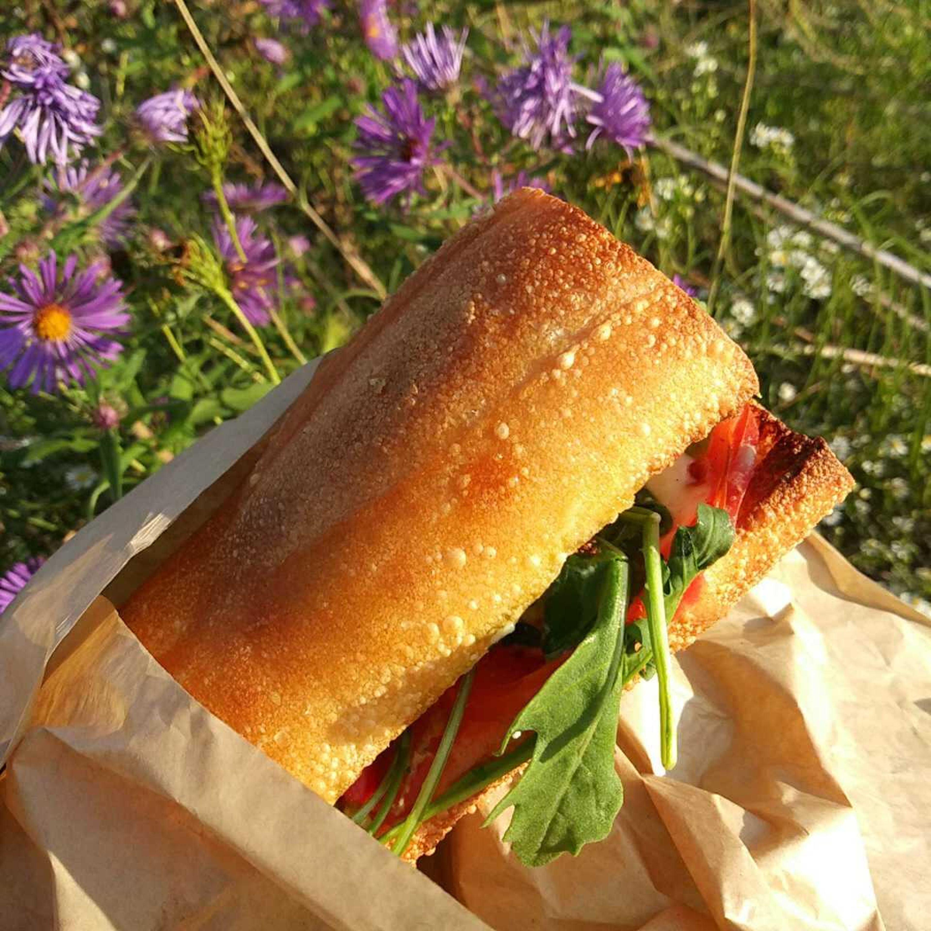 The Green Goddess Caprese Melt from Panera Bread is pure flavor on a baguette.