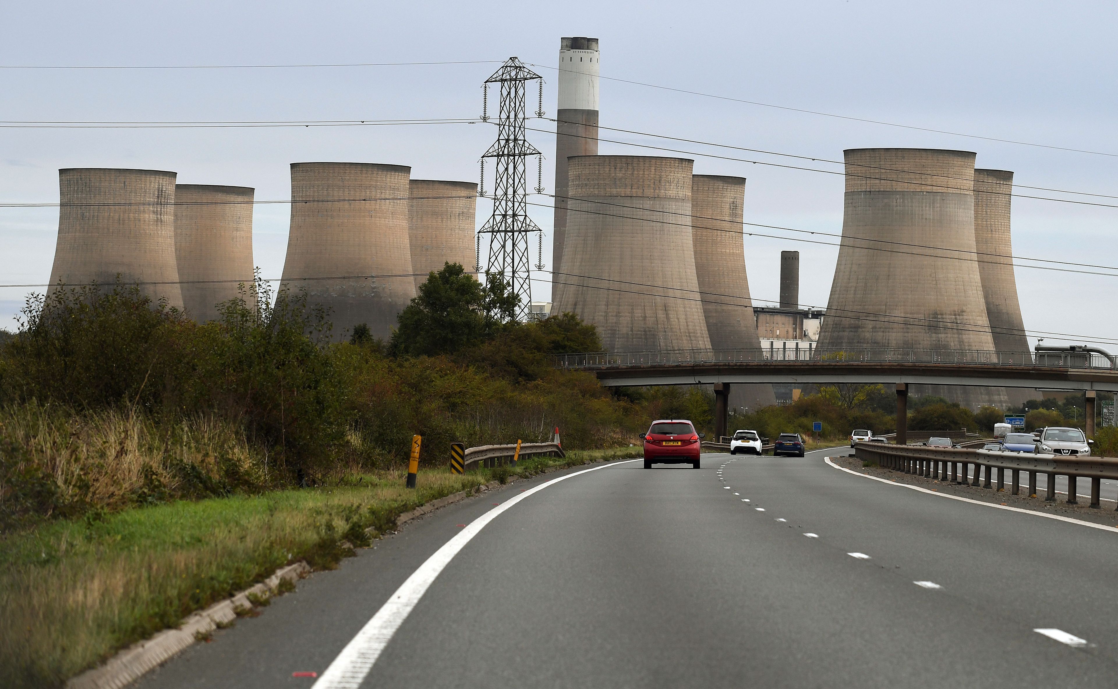 General view of Ratcliffe-on-Soar power station in Nottingham, England, Sunday, Sept. 29, 2024. The UK's last coal-fired power plant, Ratcliffe-on-Soar, will close, marking the end of coal-generated electricity in the nation that sparked the Industrial Revolution. (AP Photo/Rui Vieira)