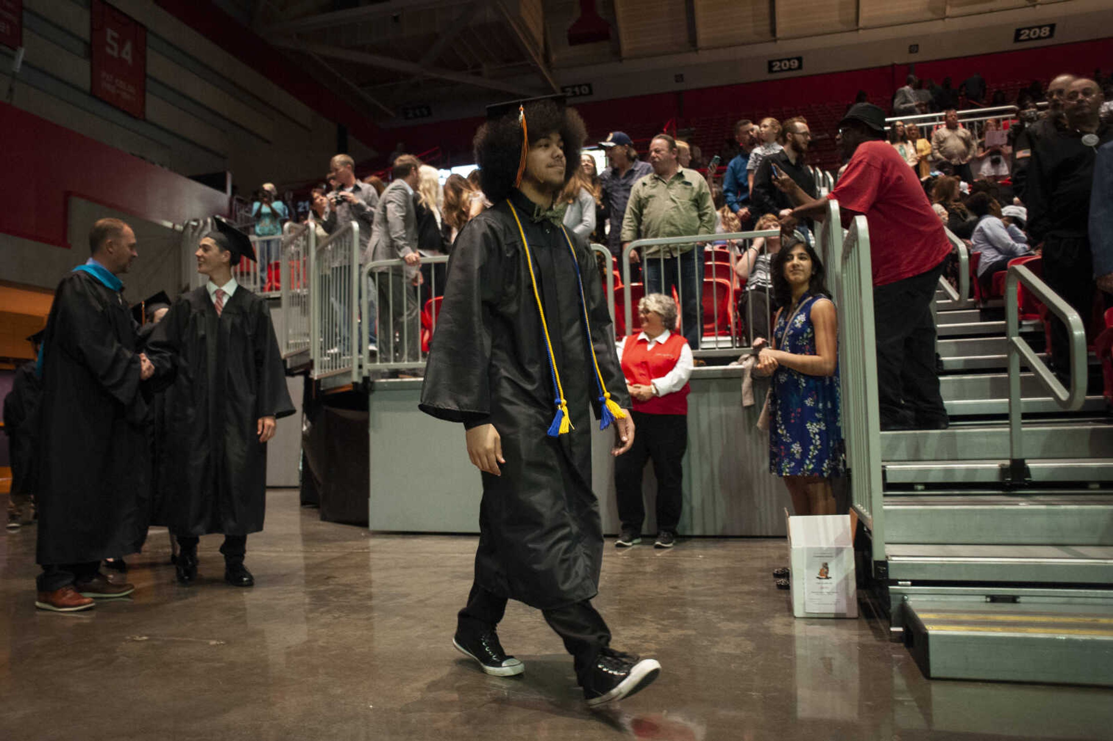 Cape Central's Payton Walley walks in the processional during Cape Central High School's Class of 2019 Commencement on Sunday, May 12, 2019, at the Show Me Center in Cape Girardeau.