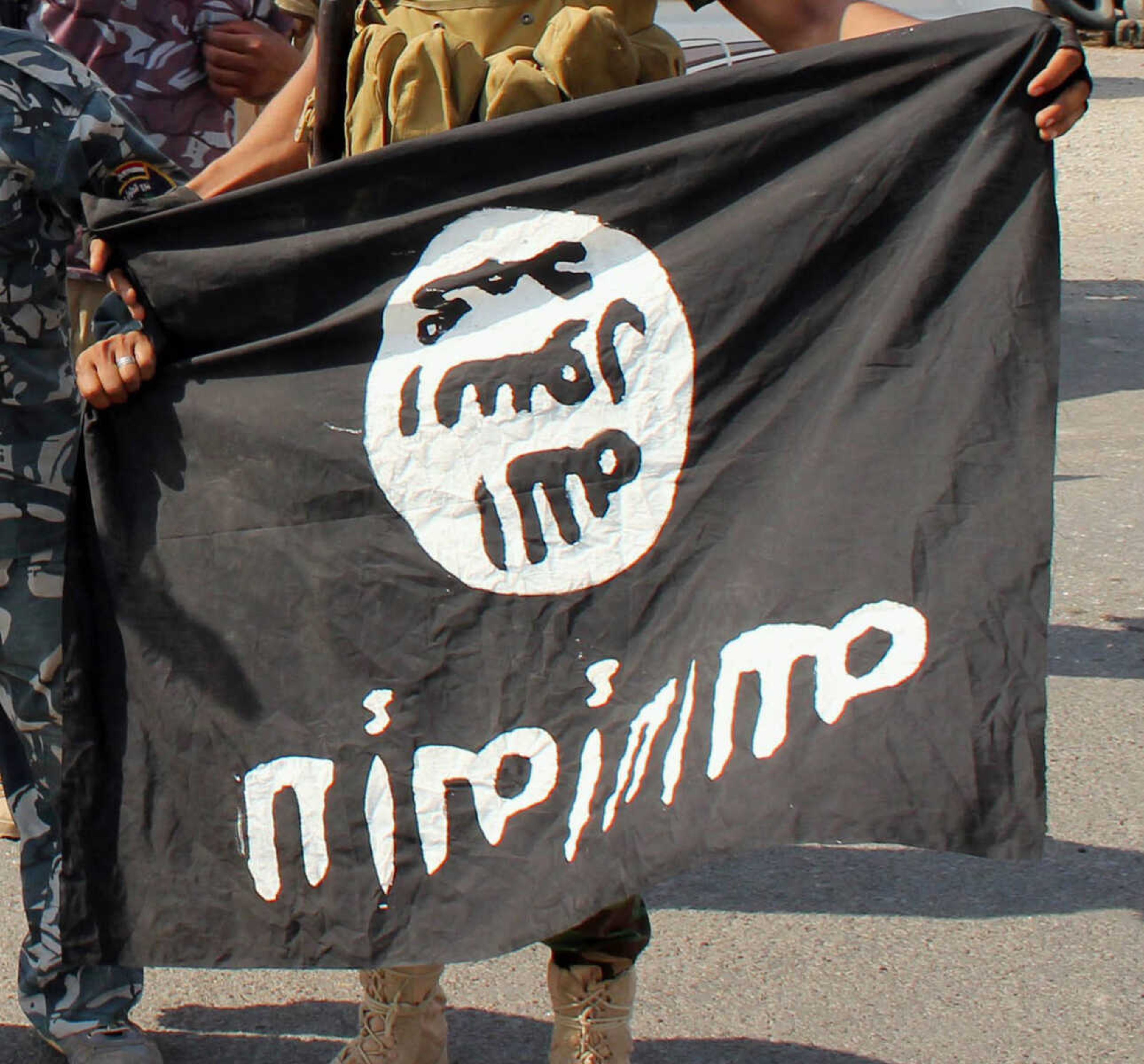 The flag of the Islamic State group. (AP Photo)