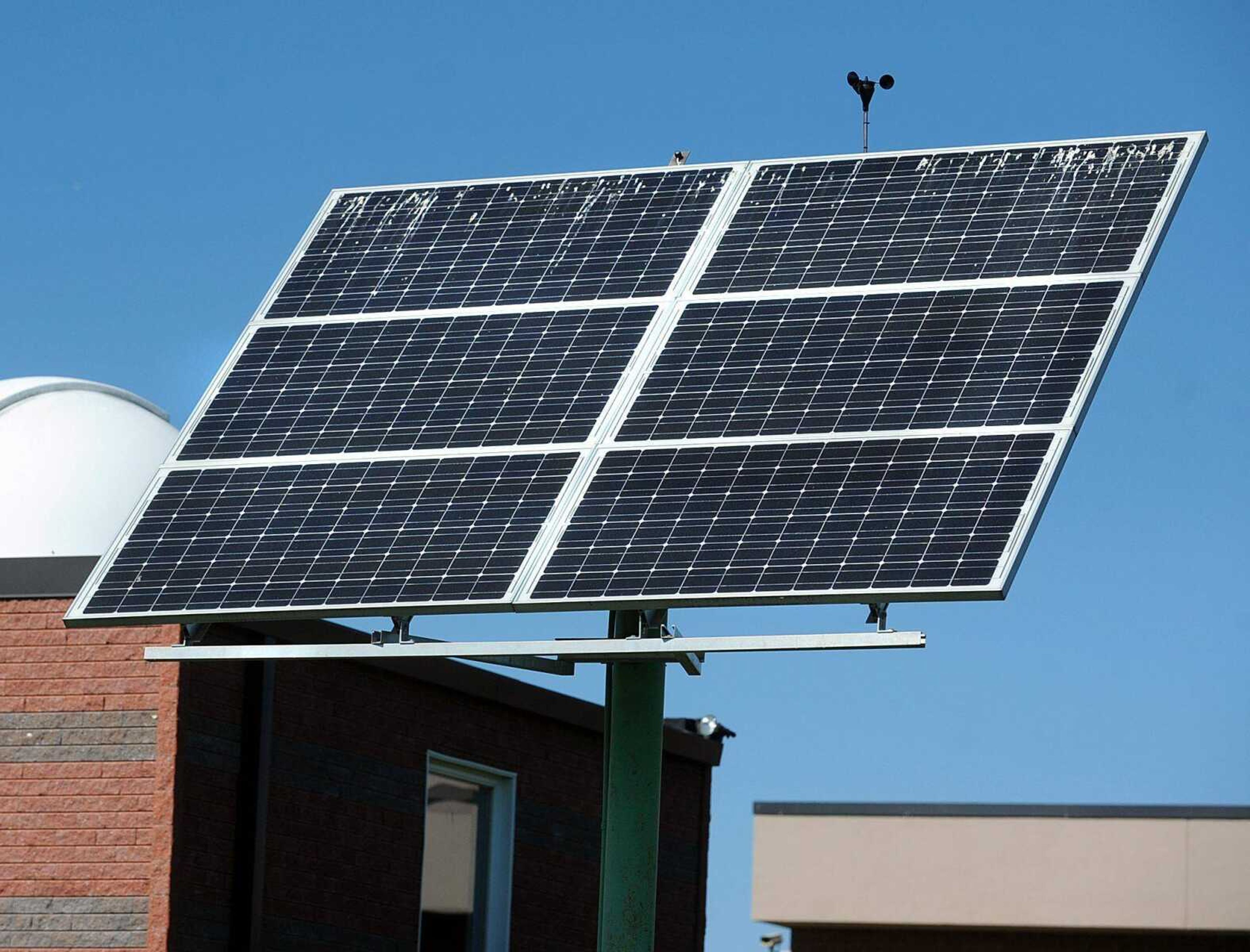 Solar panels are in use at Notre Dame Regional High School in Cape Girardeau. (Laura Simon)