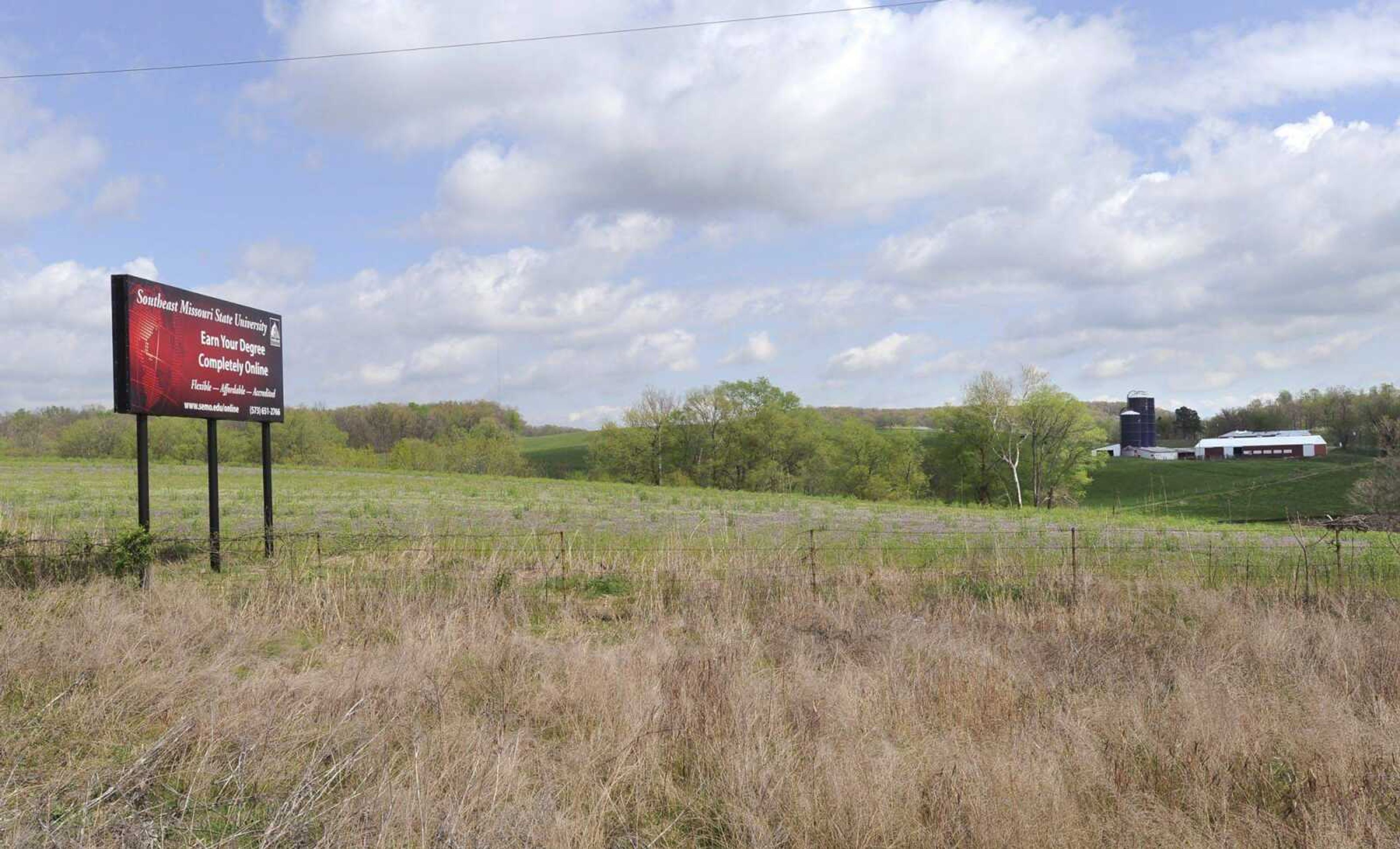 The site of the proposed technology park near the former Southeast Missouri State University demonstration farm, along Interstate 55 south of LaSalle Avenue, is seen Saturday, March 24, 2012. (Fred Lynch)