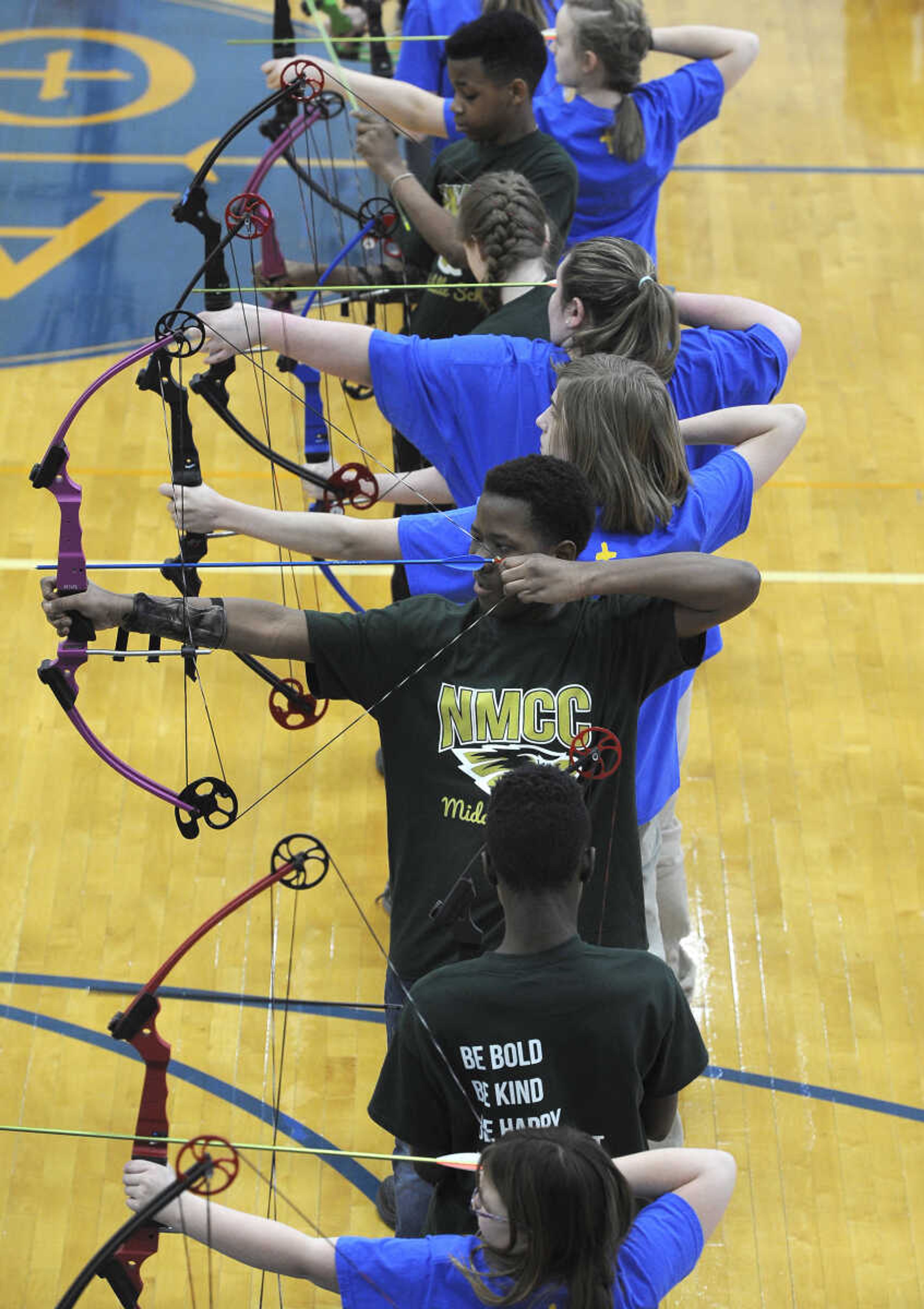 FRED LYNCH ~ flynch@semissourian.com
Archers compete Saturday, Feb. 3, 2018 during a National Archery in the Schools Program tournament at Immaculate Conception Catholic School in Jackson.