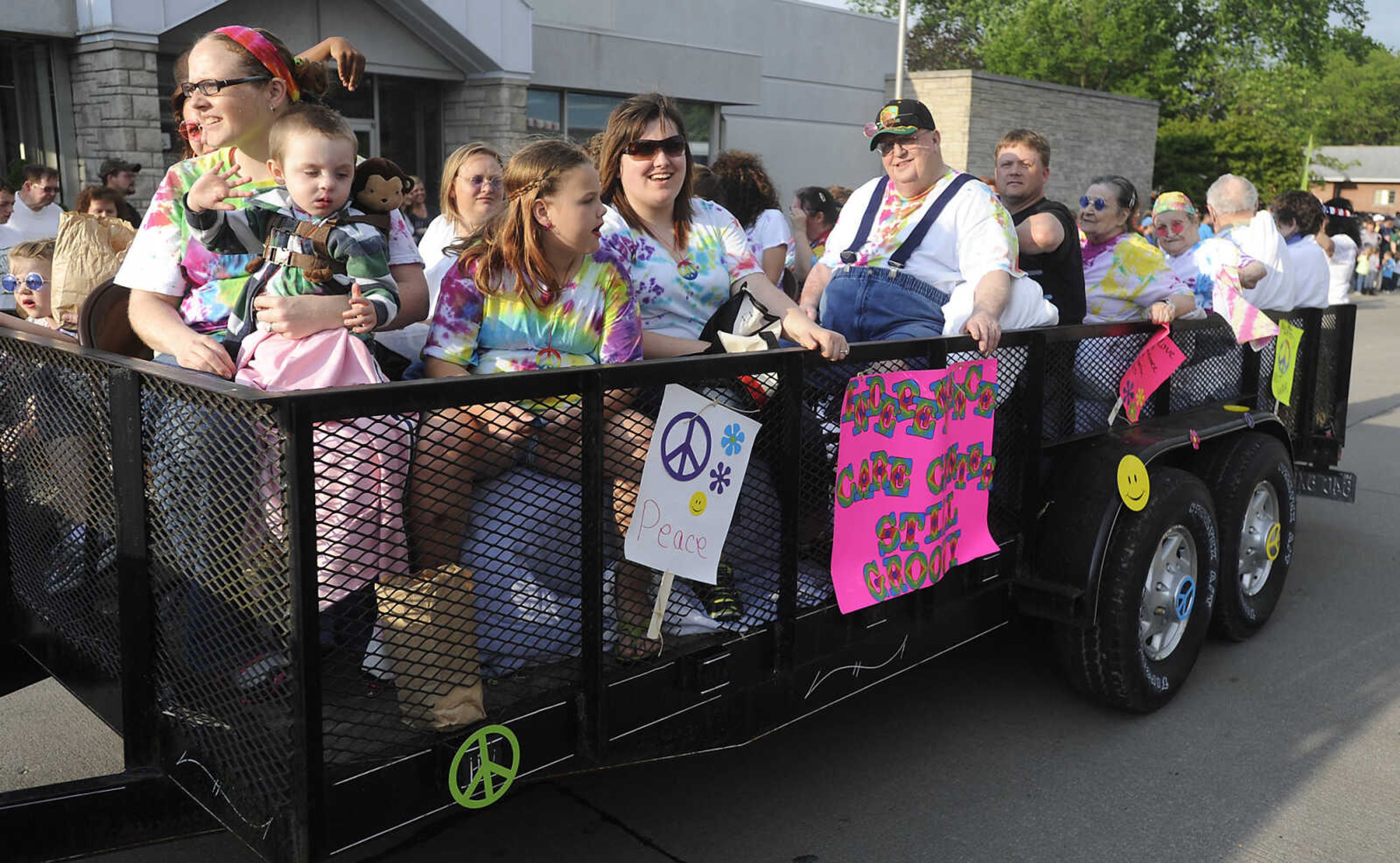 The Perryville Mayfest Parade Friday, May 10, in Perryville, Mo. This year's Mayfest theme is Peace, Love, Perryville Mayfest.