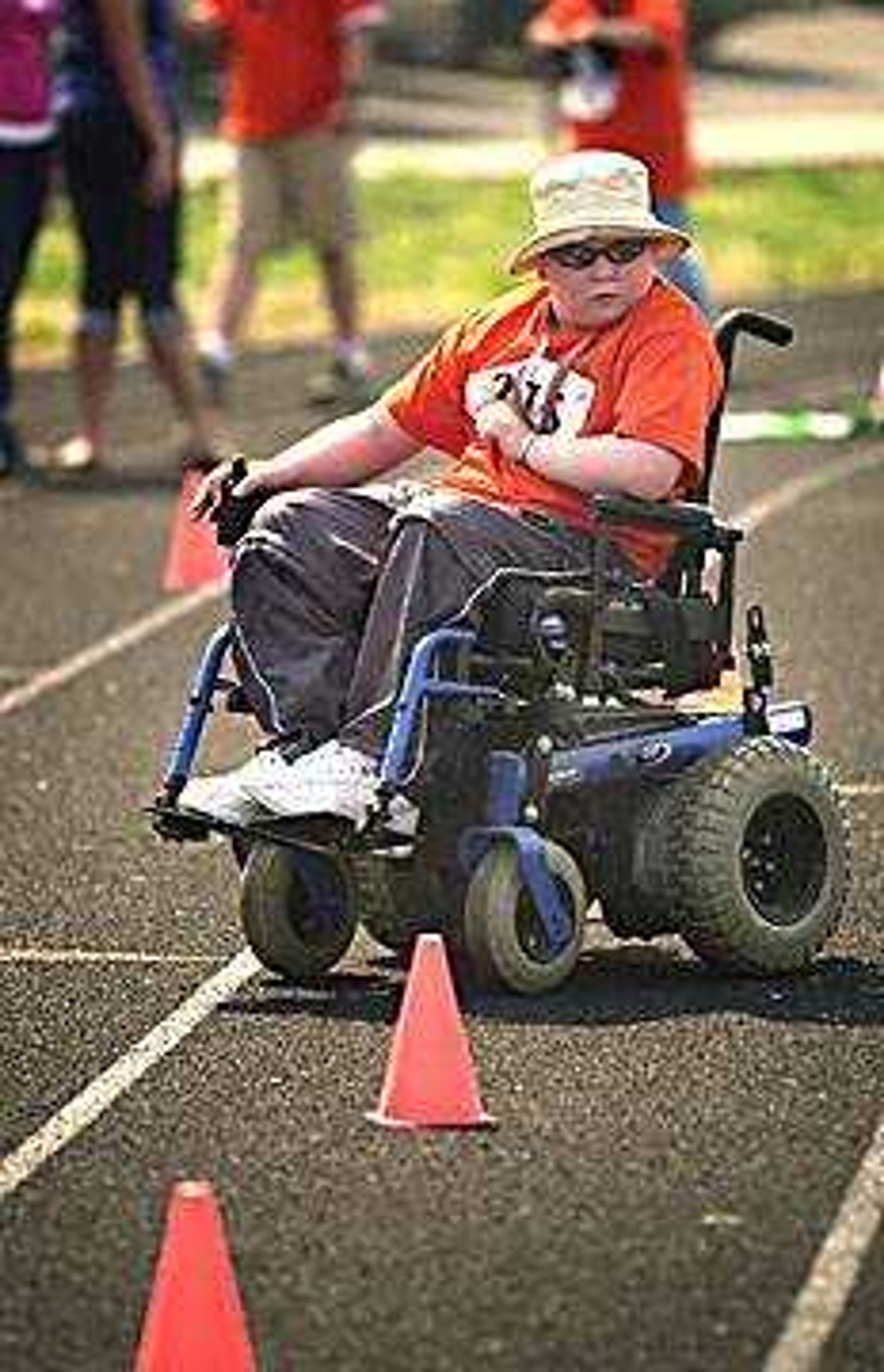 Brandon McArthur of Jackson competed in the Motorized obstacle course