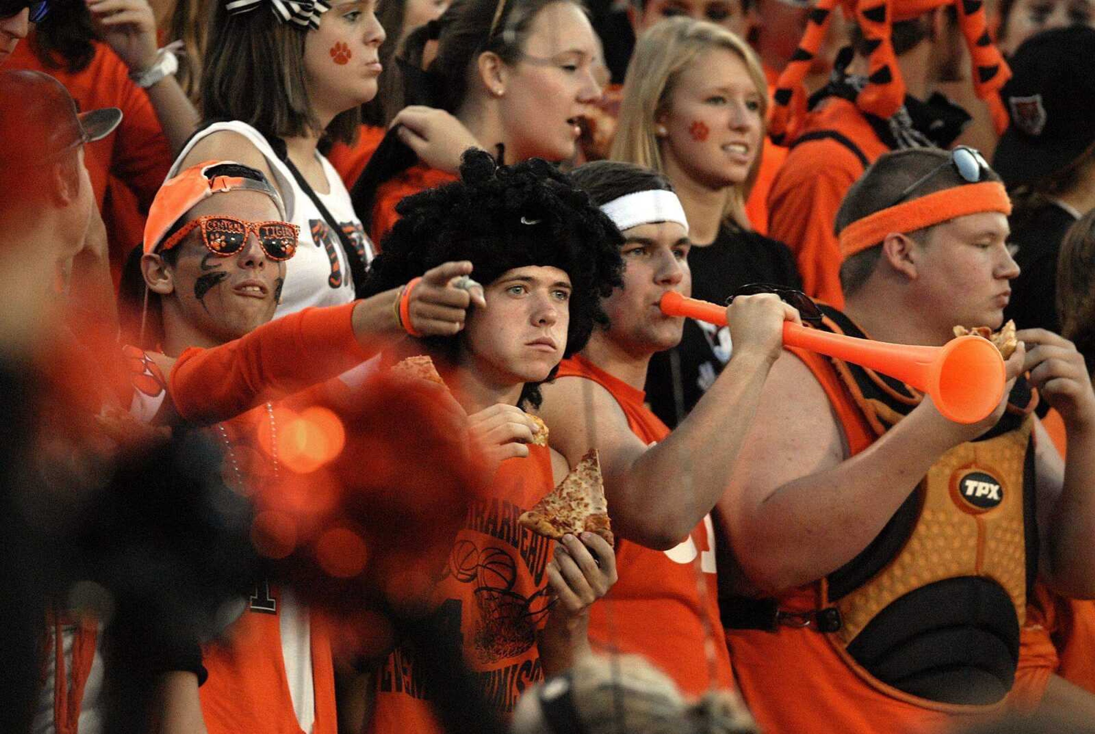 Central fans watch from the stands Friday at Houck Stadium.