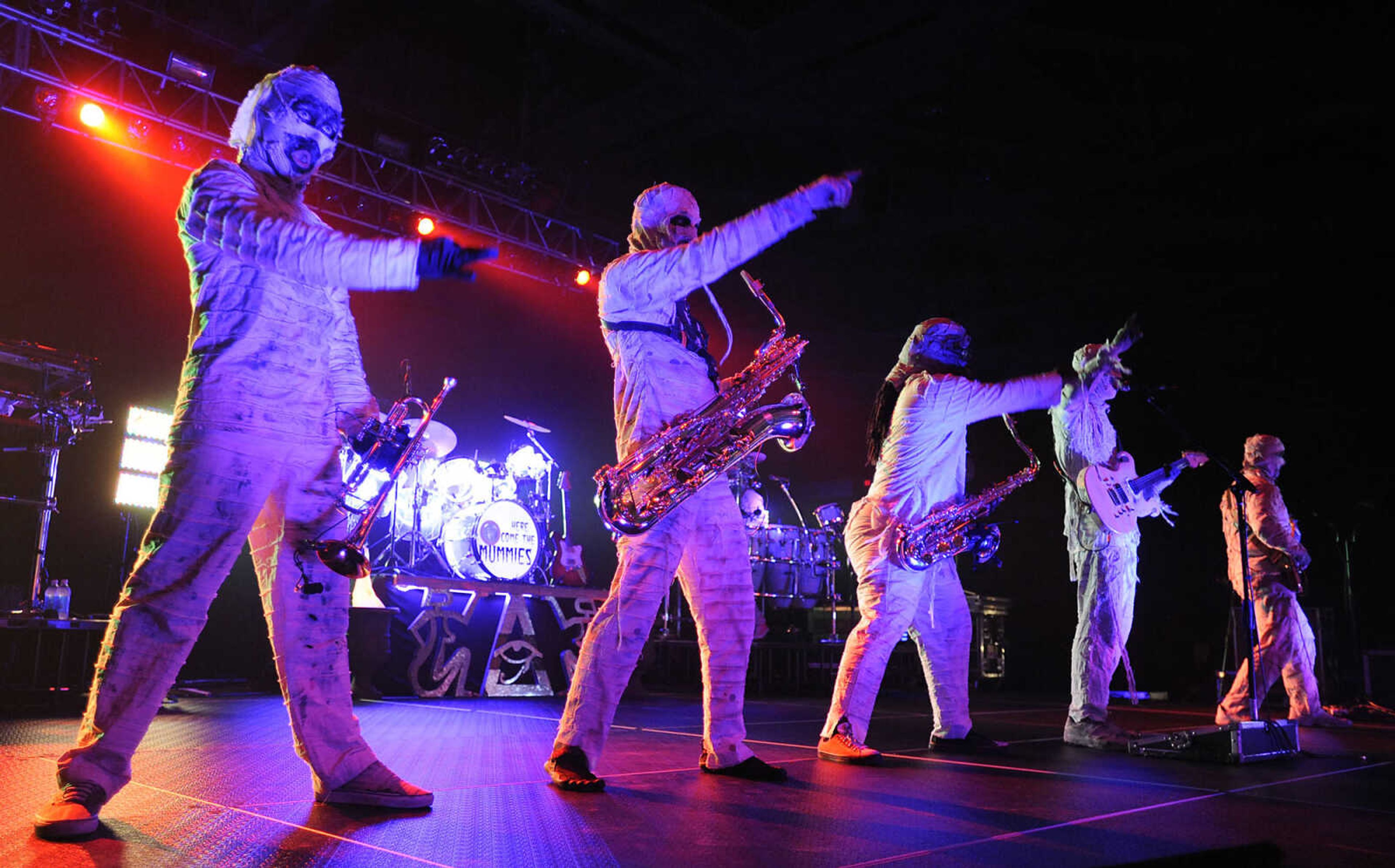 Here Come the Mummies performs Saturday, Aug. 17, at the Show Me Center in Cape Girardeau. The Funk/R&B band is know for playing in full mummy attire, wrapped from head to toe in bandages.