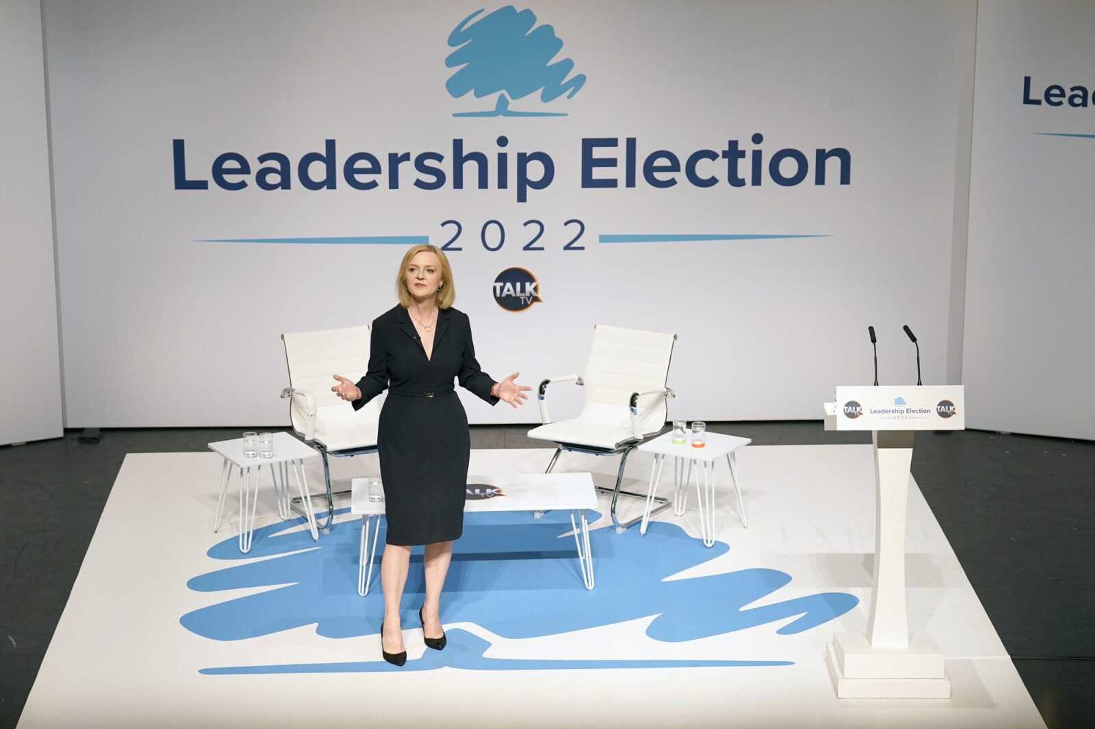 Liz Truss during a hustings event Tuesday in Darlington, England.