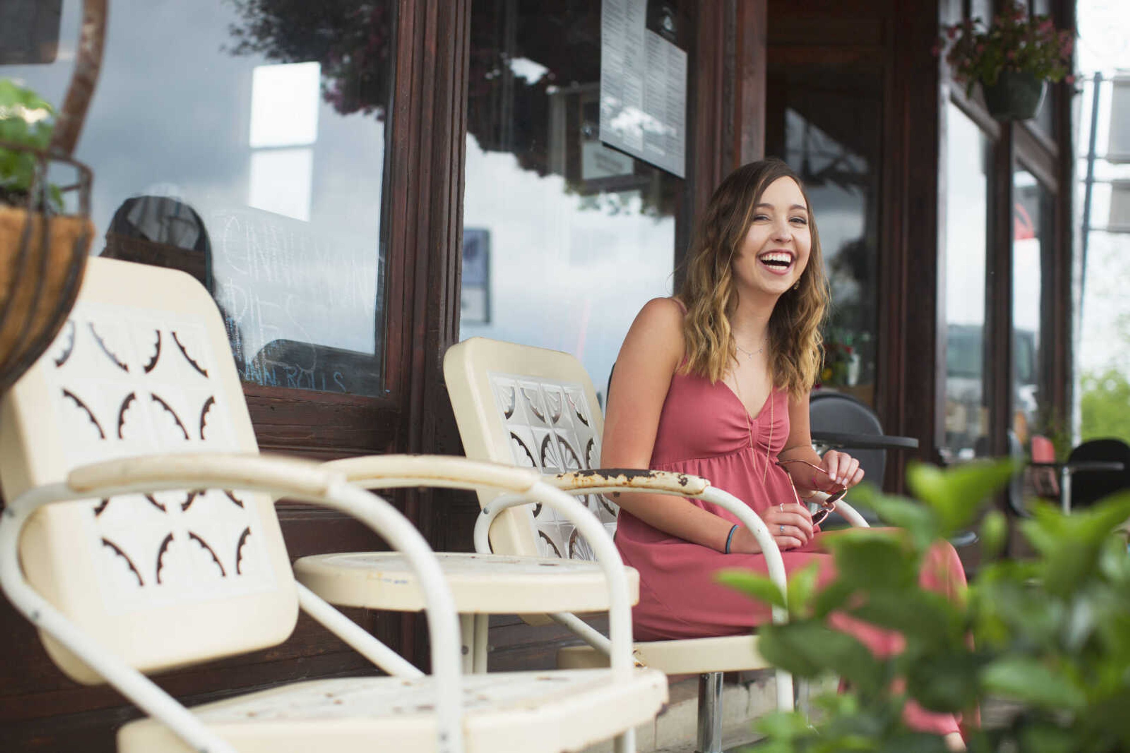 Emily Sachs models clothes, shoes and jewelry from Jenny May Boutique in Cape Girardeau.