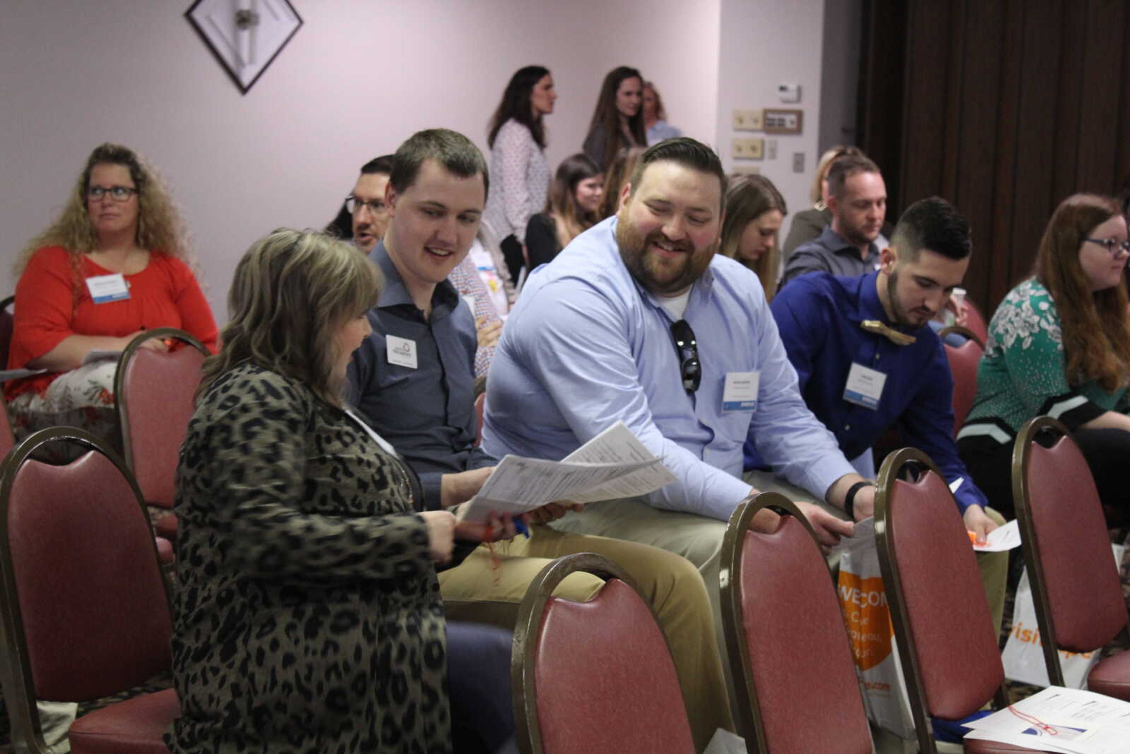 Emerge Young Professional Summit attendees network with each other during the 2019 Emerge YP Summit held in Cape Girardeau.