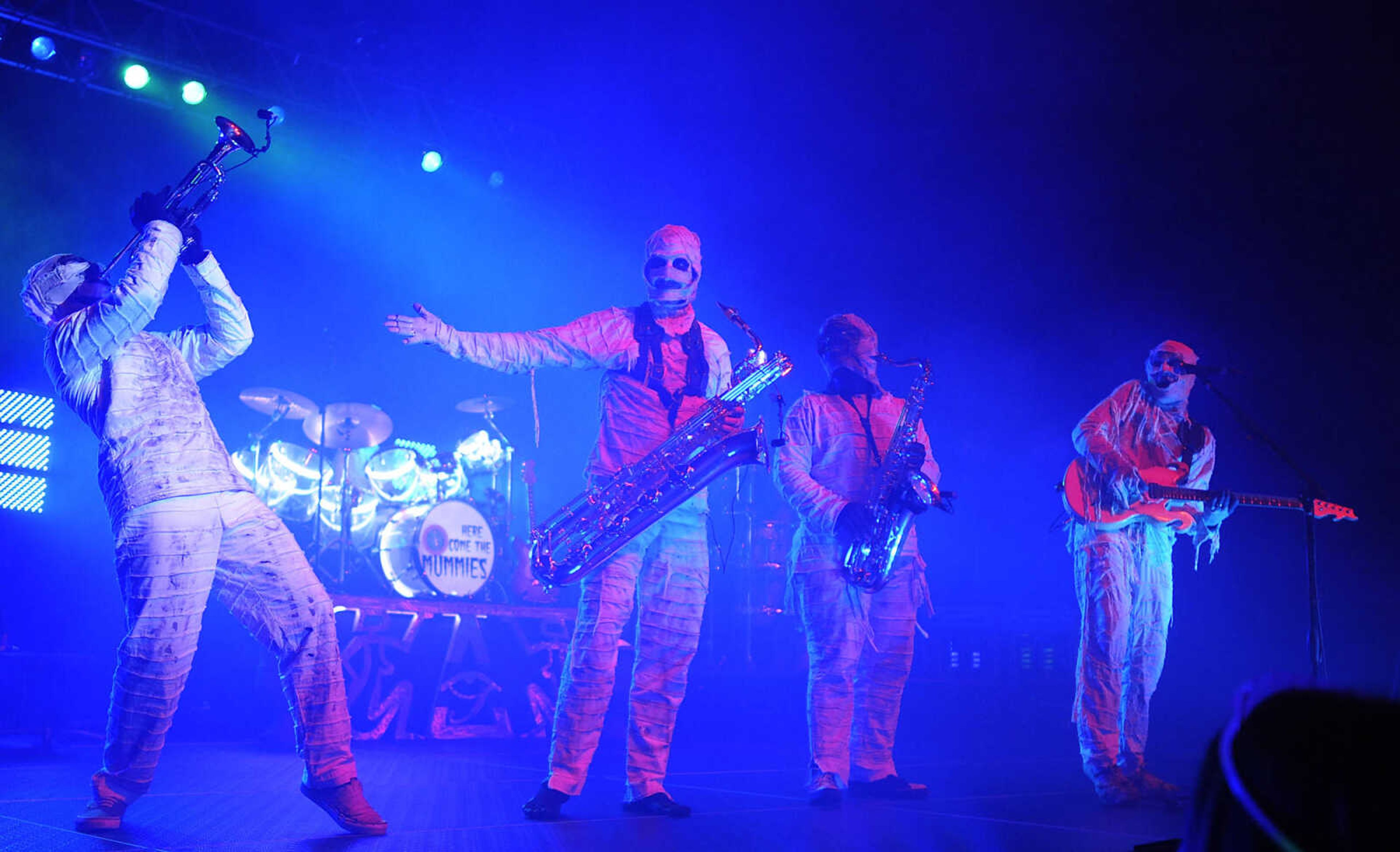 Here Come the Mummies performs Saturday, Aug. 17, at the Show Me Center in Cape Girardeau. The Funk/R&B band is know for playing in full mummy attire, wrapped from head to toe in bandages.