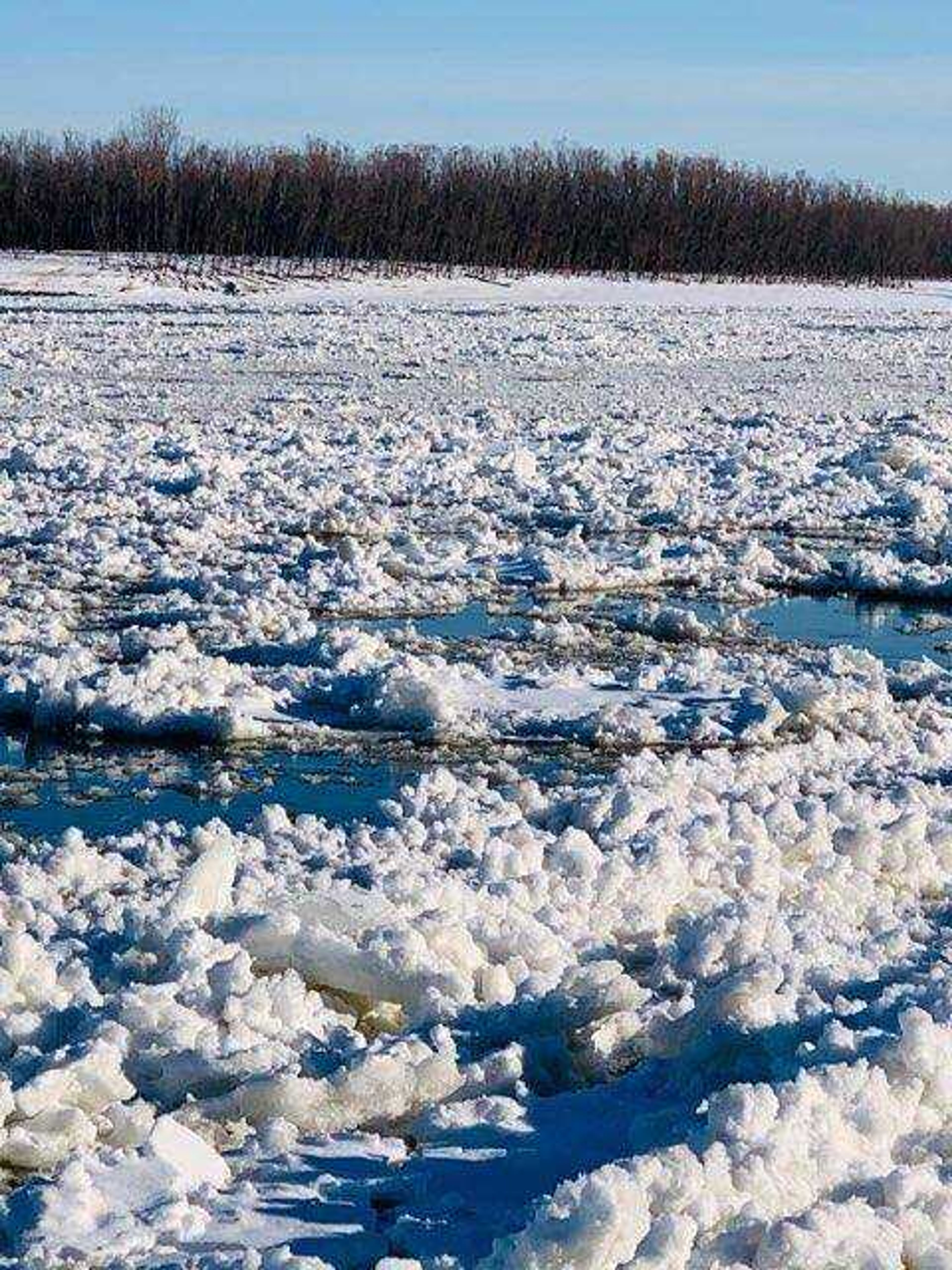 An icy Mississippi River is seen Tuesday at Cape Girardeau.