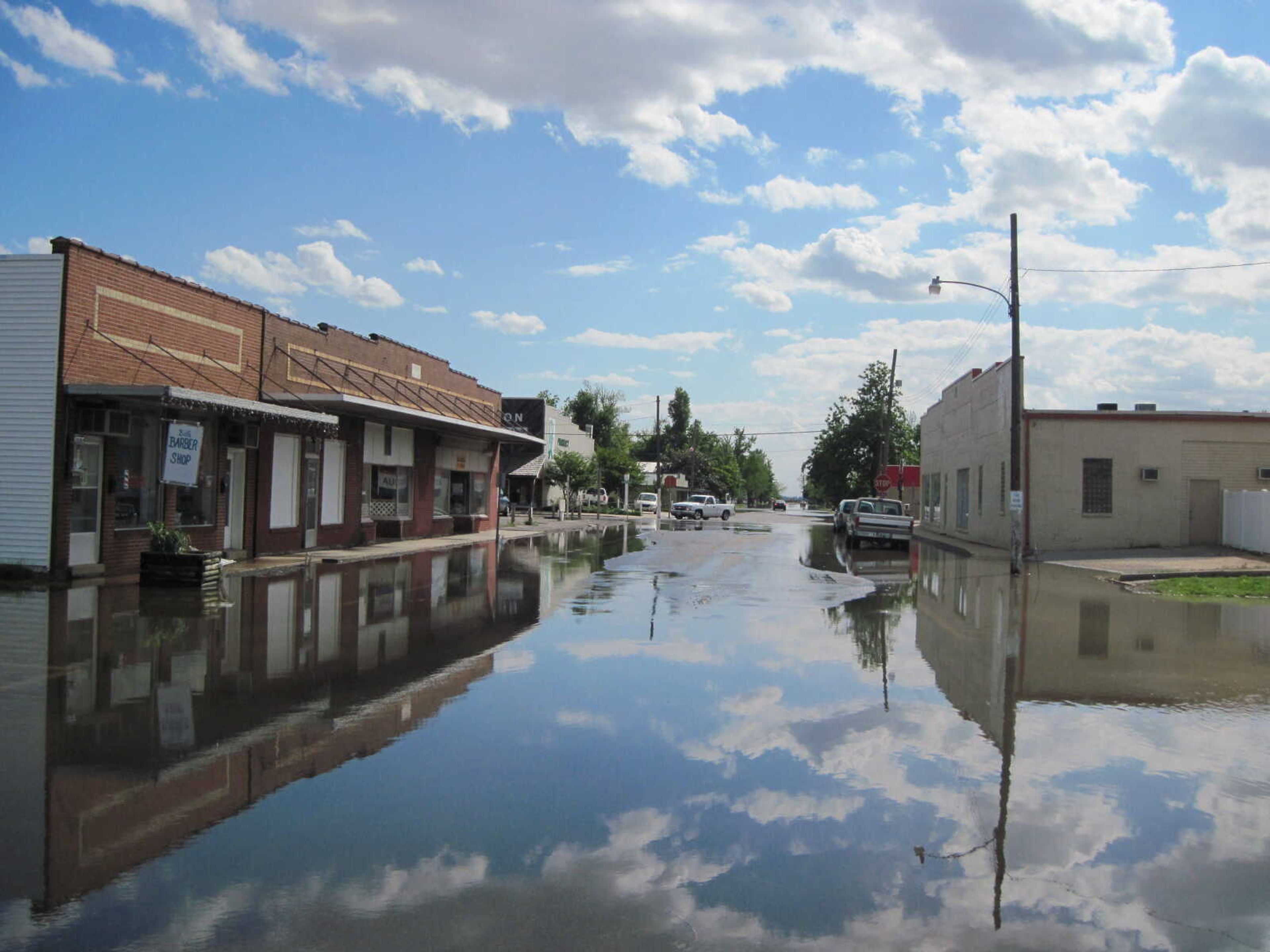 M.D. Kittle ~ mkittle@semissourian.com

Streets in downtown East Prairie are underwater on Tuesday, May 3, 2011.