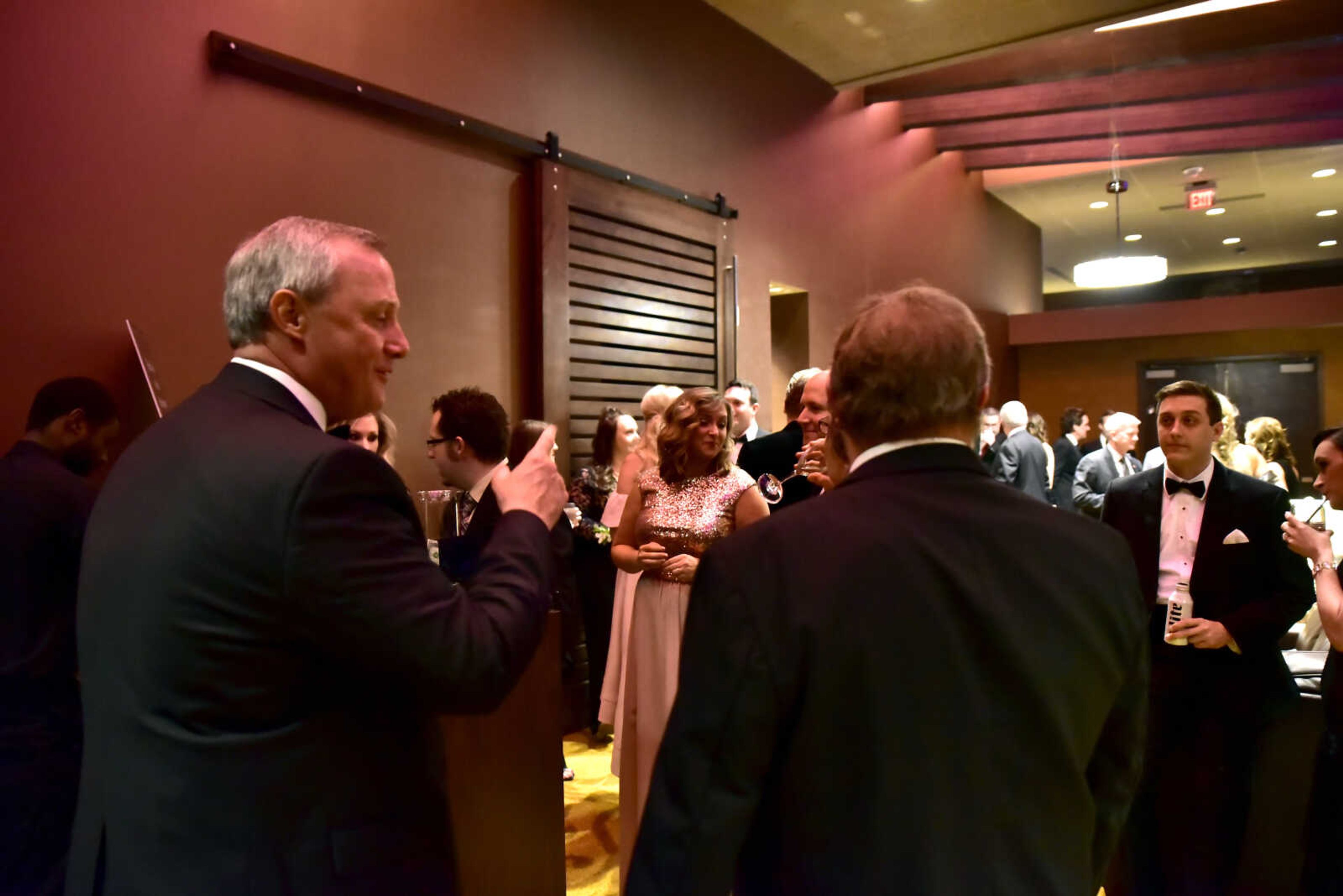 VIP guests enjoy conversation in the VIP Room at the third annual Friends of Saint Francis Gala held at the Isle Casino on March 3, 2018, in Cape Girardeau.