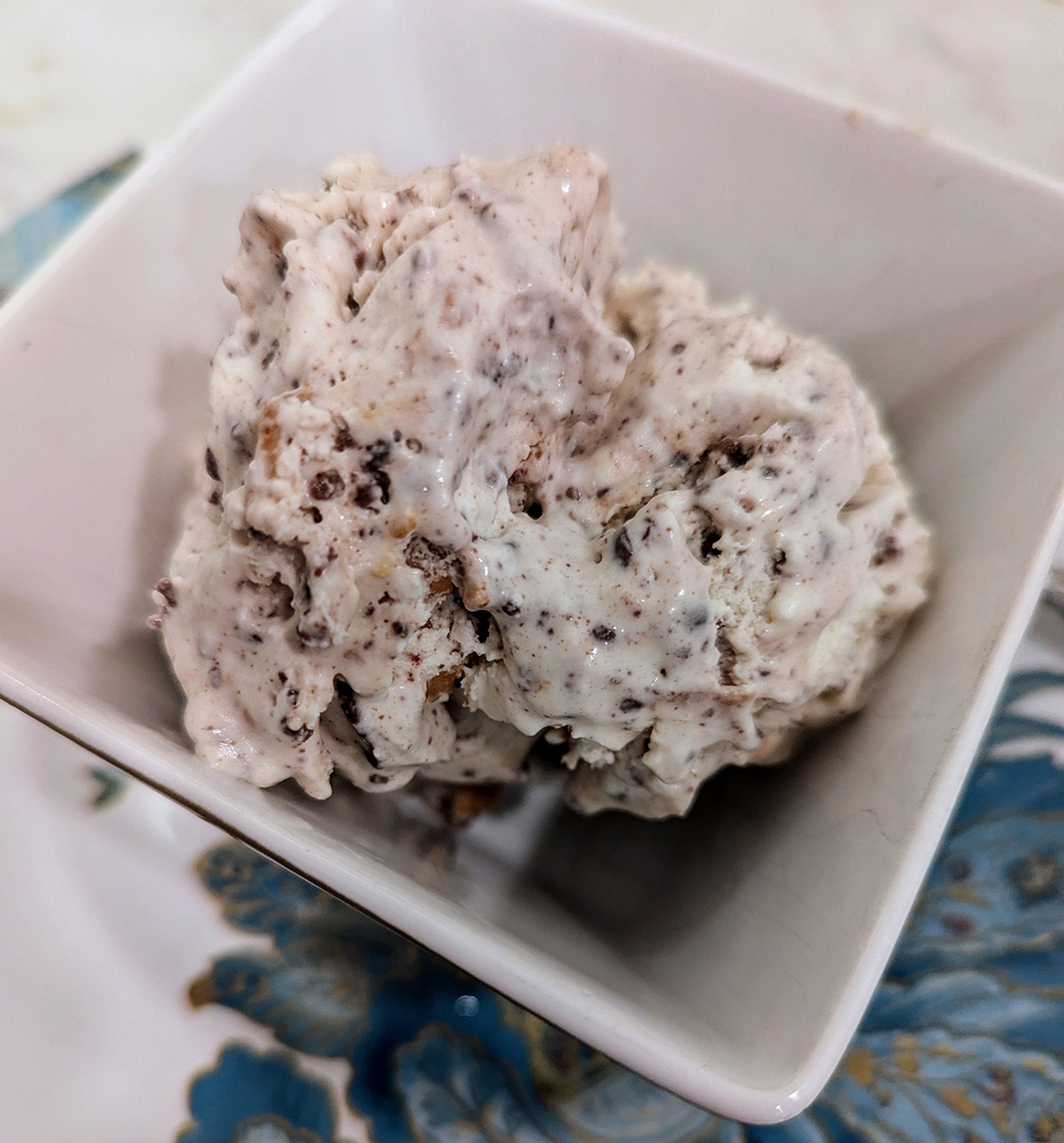 The ultimate chocolate chip ice cream, containing dark chocolate chips, milk chocolate chips, and roasted white chocolate chips.