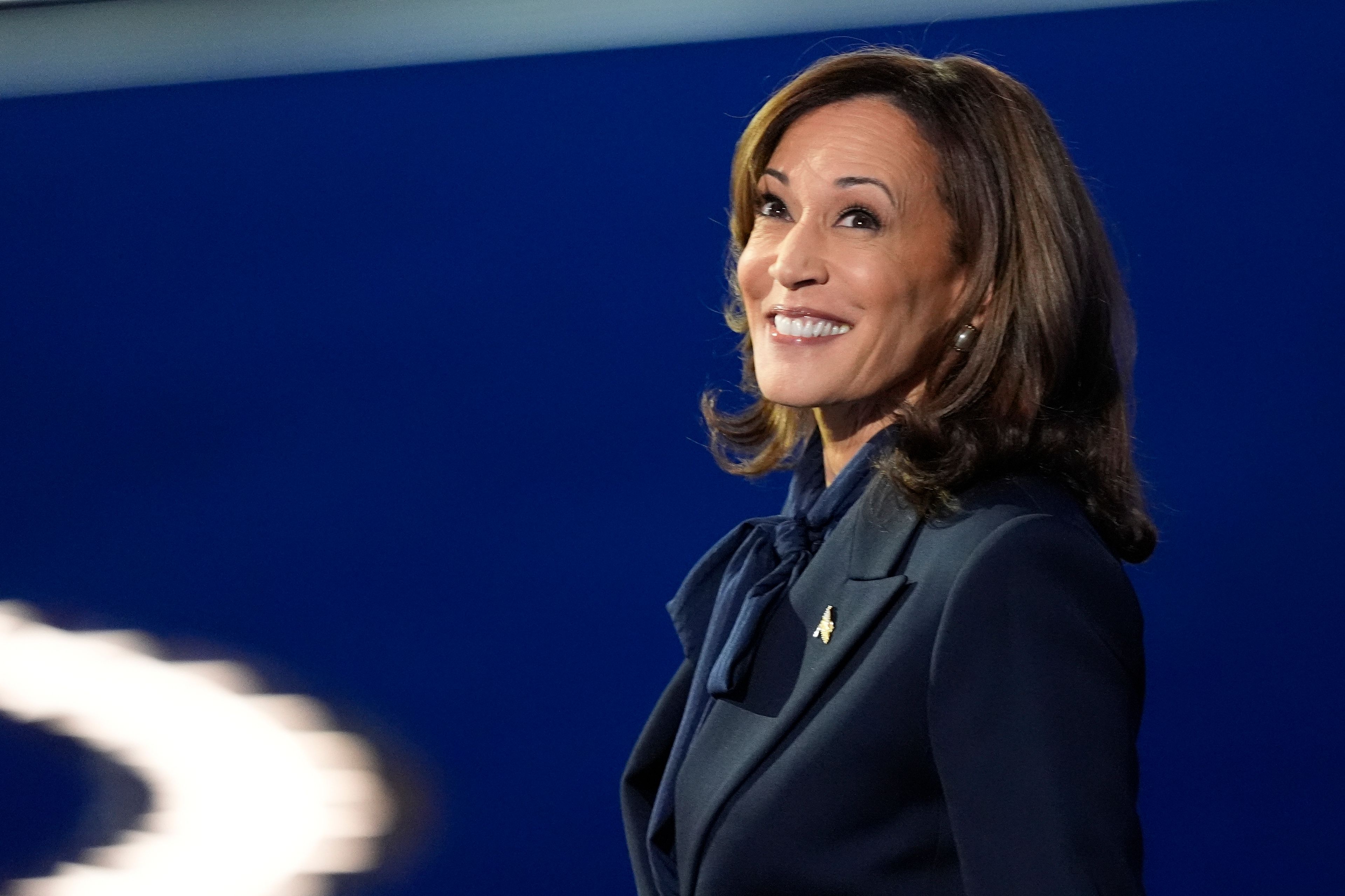 Democratic presidential nominee Vice President Kamala Harris speaks during the Democratic National Convention Thursday, Aug. 22, 2024, in Chicago. (AP Photo/Charles Rex Arbogast)