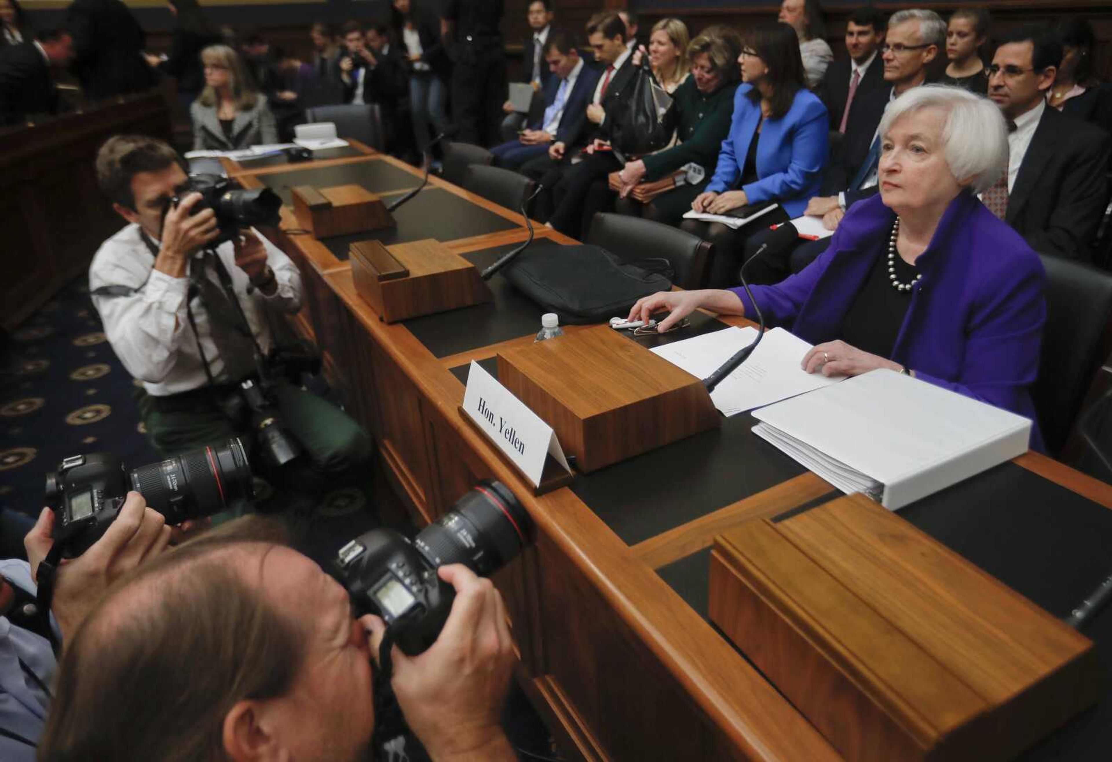 Federal Reserve Board Chair Janet Yellen prepares to testify Sept. 28 on Capitol Hill in Washington before the House Financial Services Committee. December saw the Federal Reserve boost its interest rate by a quarter-point. The central bank also signaled it could begin to raise interest rates gradually as employment and inflation increase.