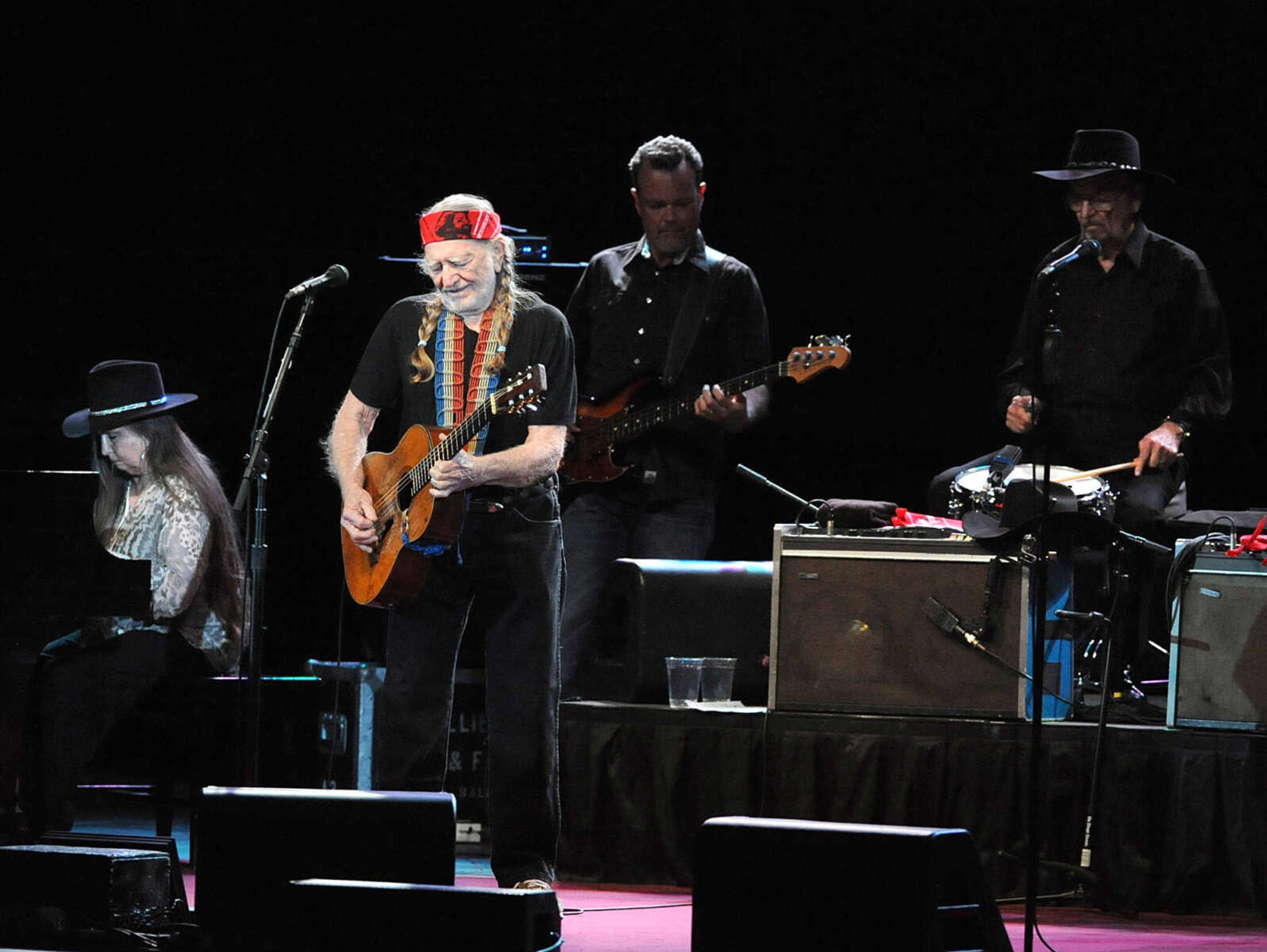 LAURA SIMON ~ lsimon@semissourian.com
Country music legend Willie Nelson performs Sunday night, April 8, 2012 at the Show Me Center in Cape Girardeau.