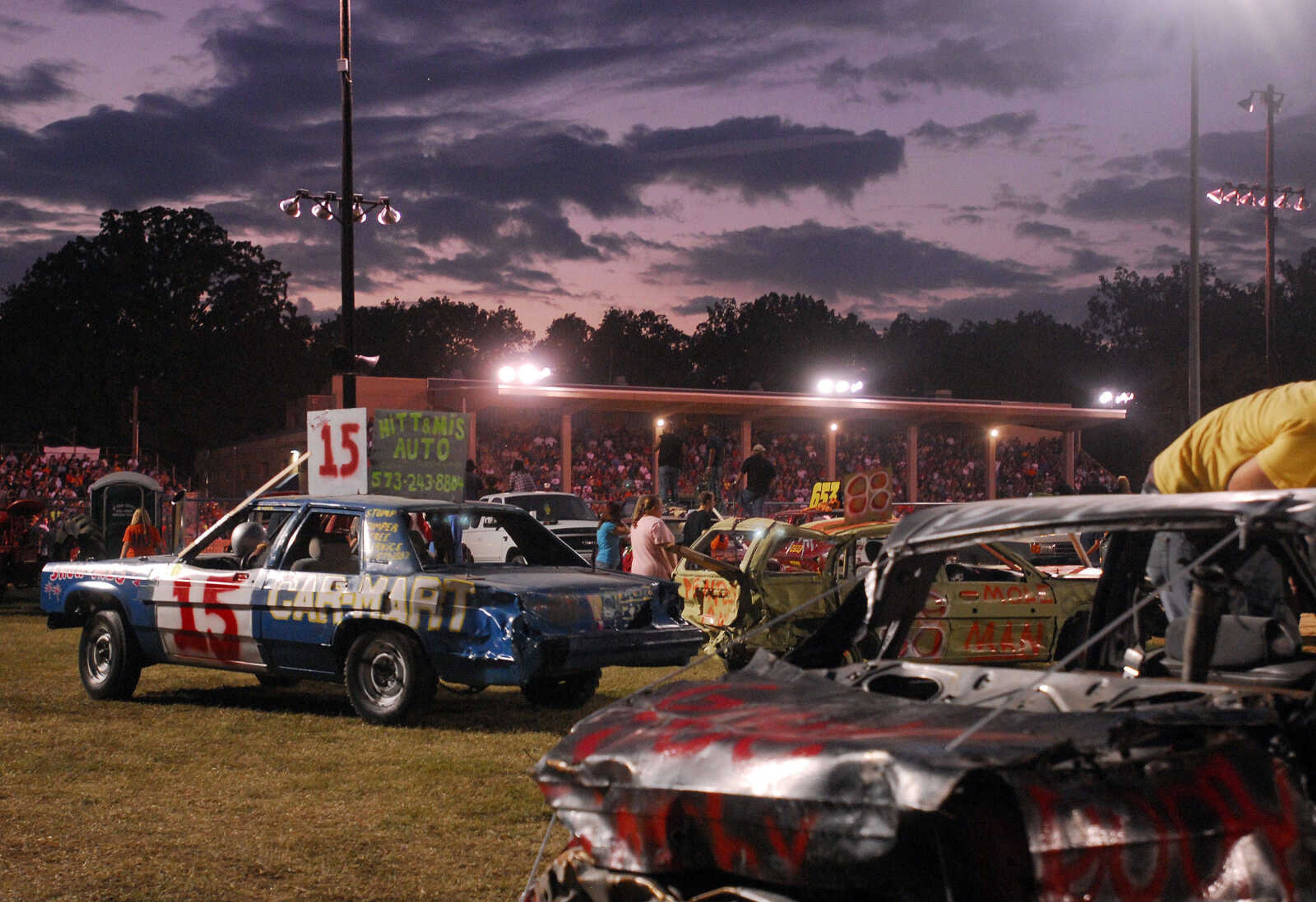 LAURA SIMON~lsimon@semissourian.com
The dual demolition derby at the 155th Annual SEMO District Fair Tuesday, September 14, 2010.