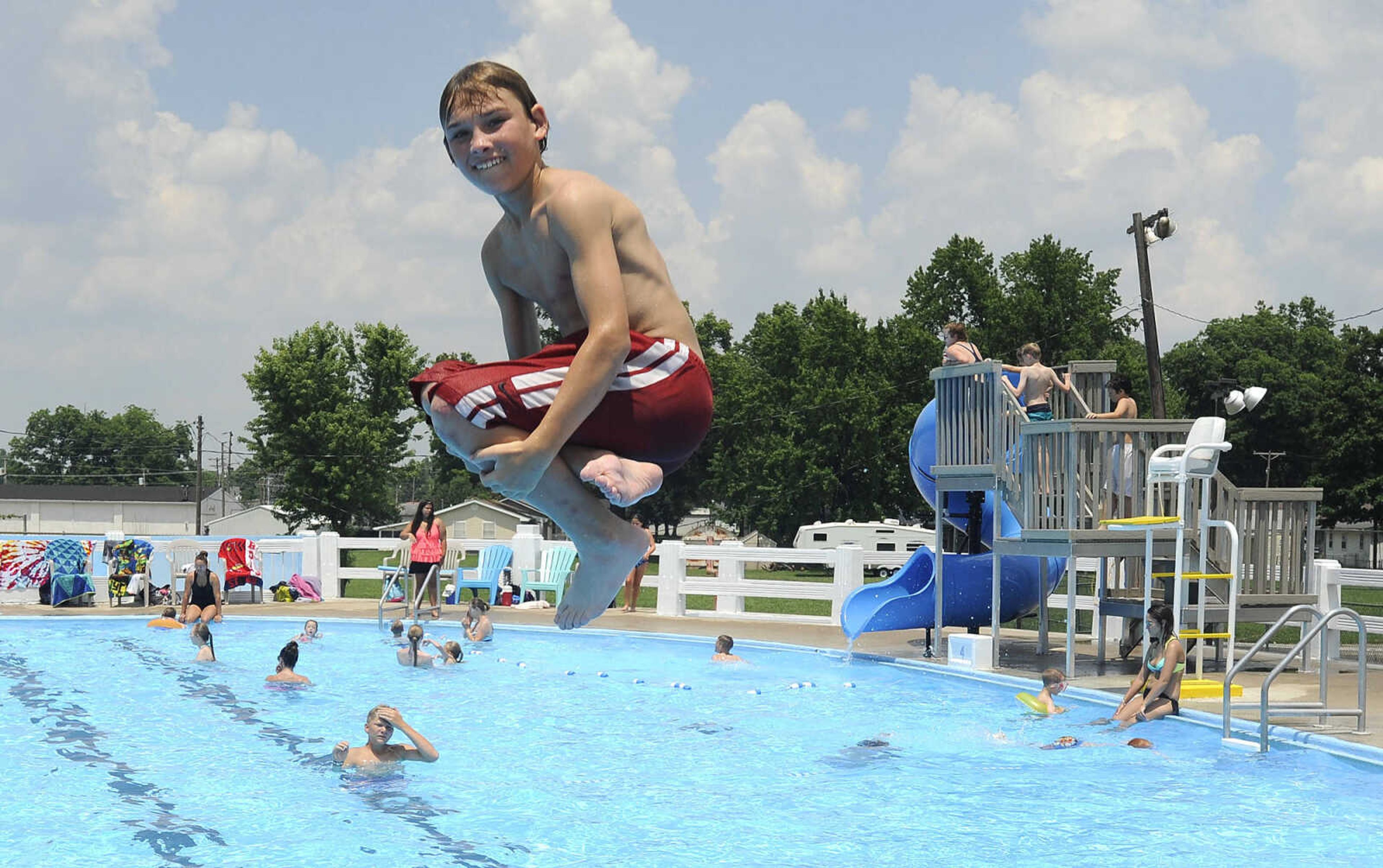 Fun at the Harmon Field Swimming Pool on Sunday, June 12, 2016 in Chaffee, Missouri.