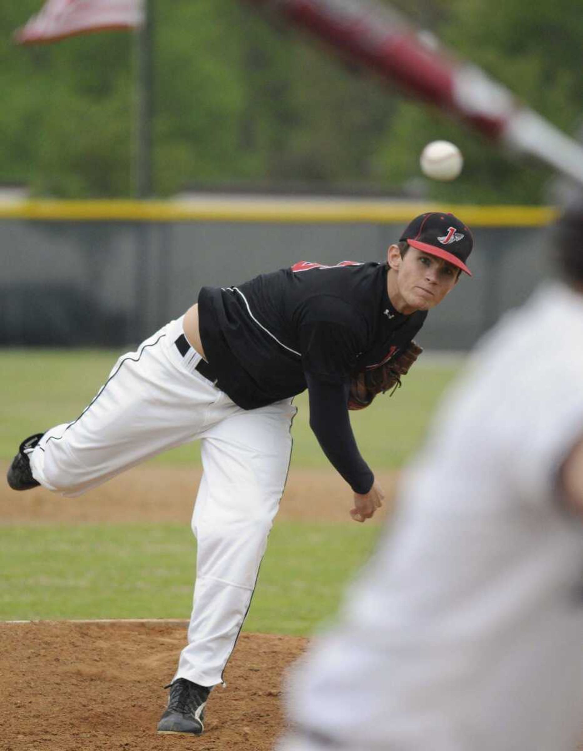 Jackson pitcher Bobby Clark delivers during the second inning Thursday in Poplar Bluff, Mo. (BRIAN ROSENER ~ Daily American Republic)