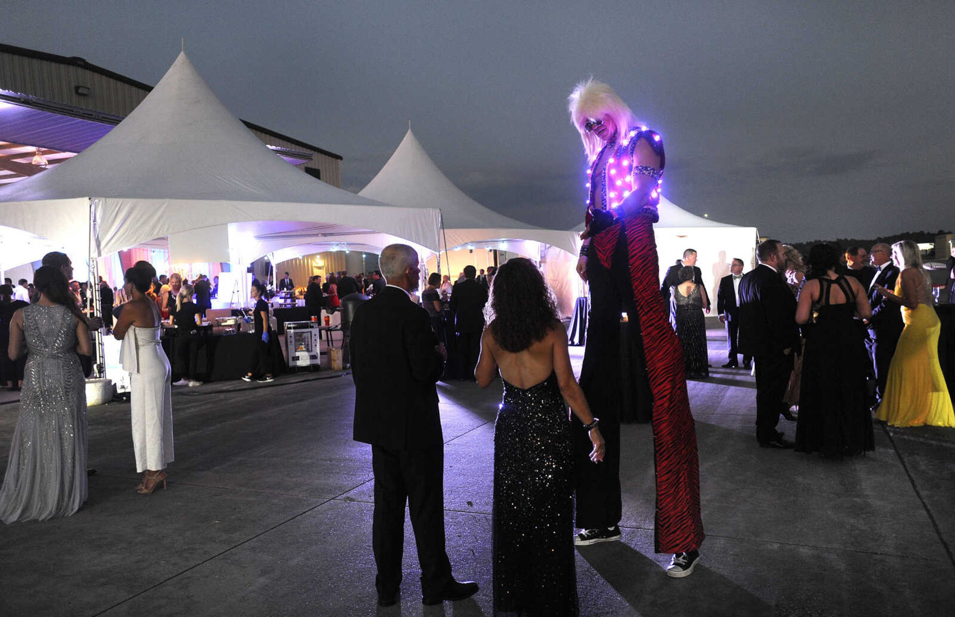 Marvelless Mark Kamp mingles at the American Cancer Society Gala, "Destination Cure," Saturday, Sept. 23, 2017 at the Cape Girardeau Regional Airport.