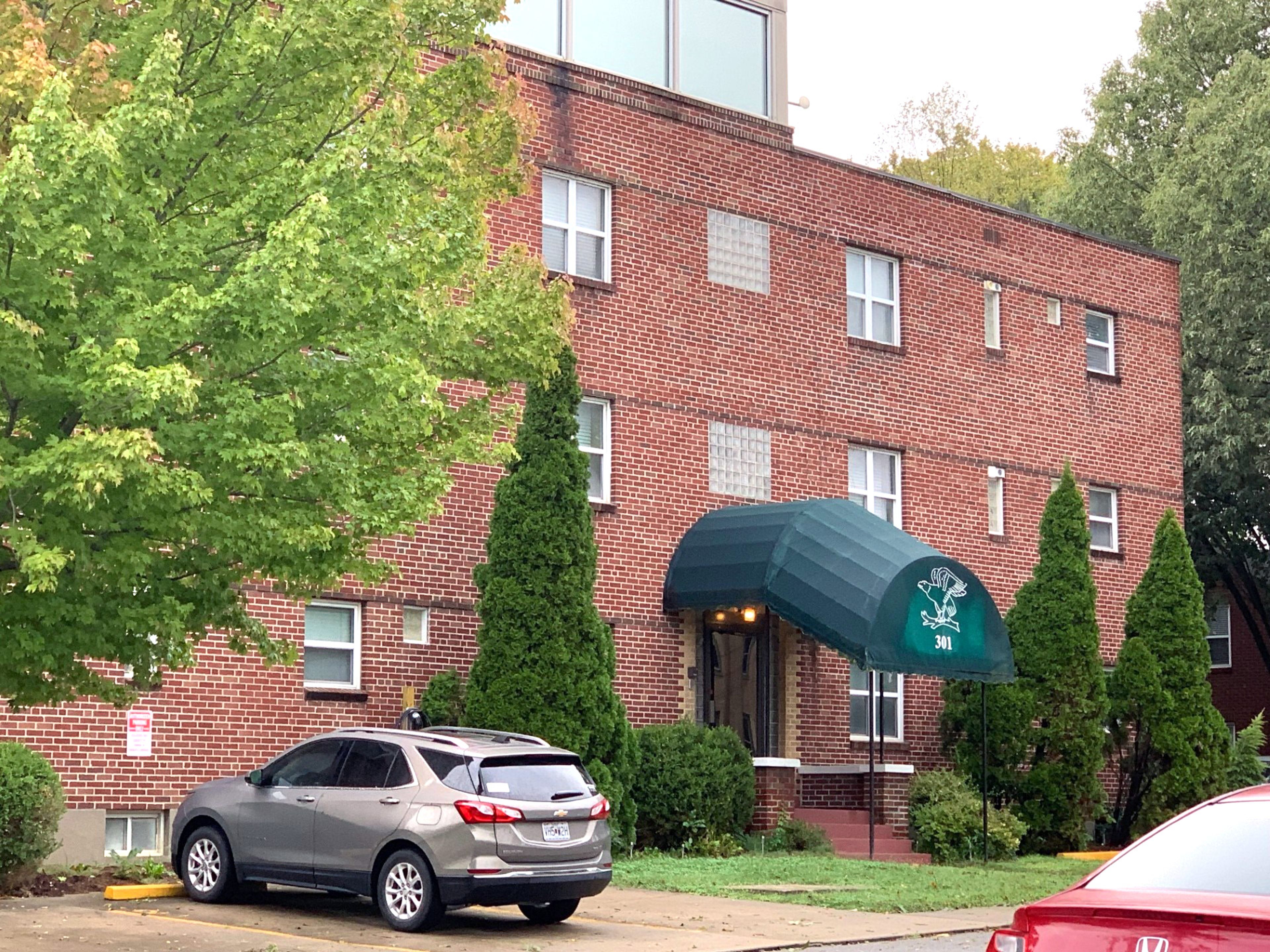 Eagle's Nest Apartments at Bellevue and Lorimier streets.