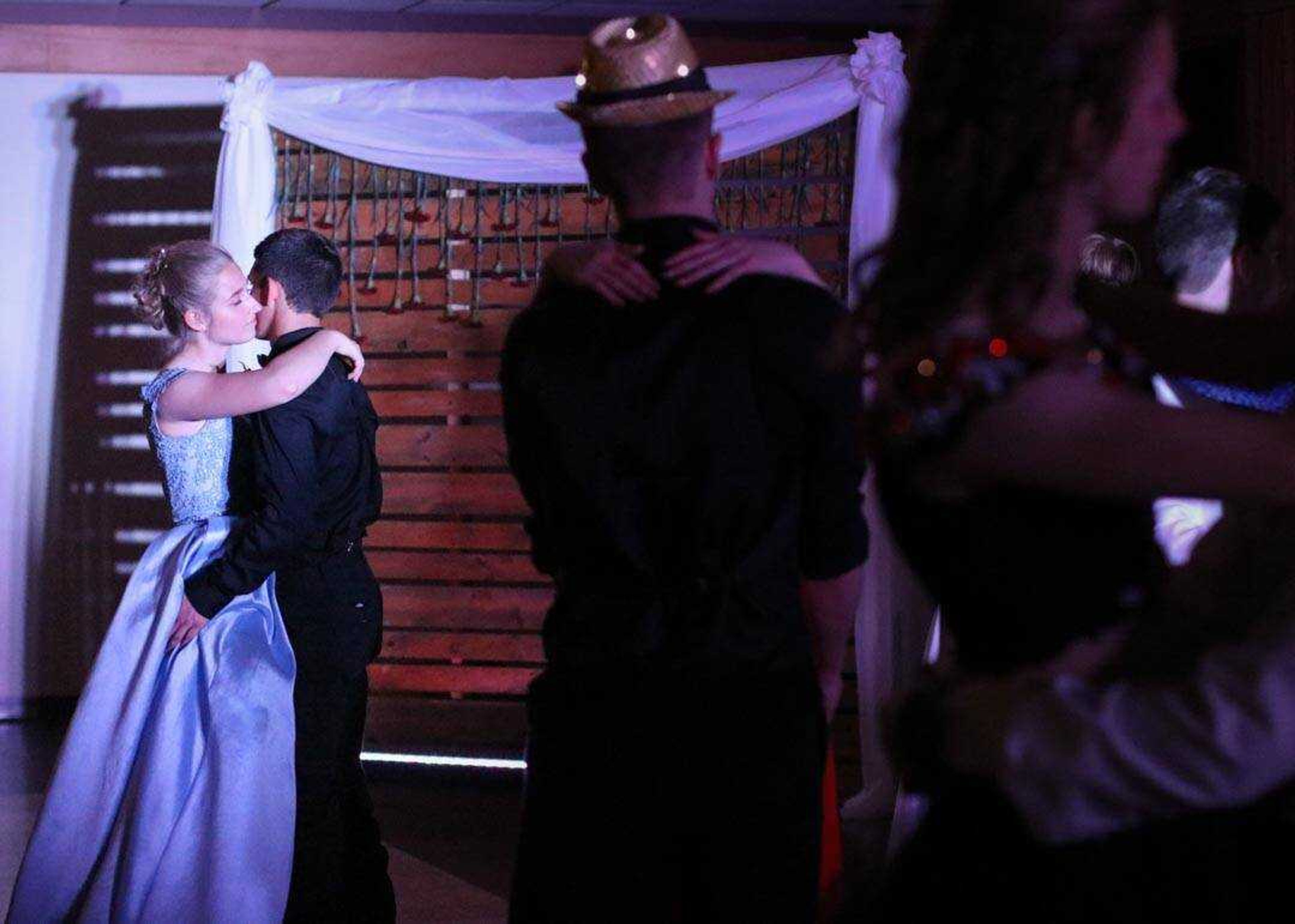 KATE MARSHALL ~ Special to the Southeast Missourian 

Couples slow dance to "Wanted" during the Woodland Prom Saturday, April 13, 2019, at the Southeast Missouri State University Center  in Cape Girardeau .