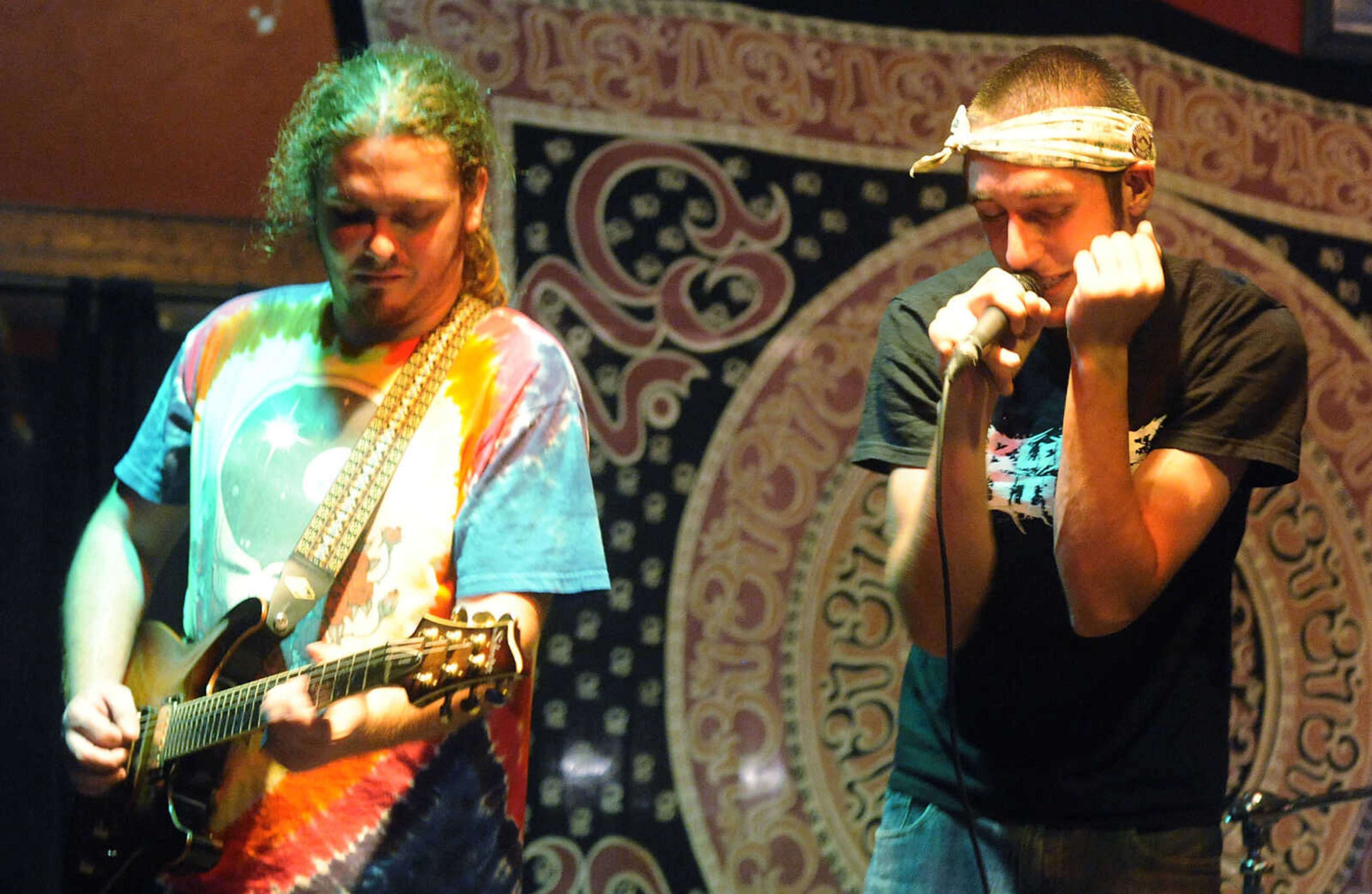 Dan Boemeke, left, and Josh Lynn perform with Monstars Saturday, July 7,  at the Buckner Brewing Company, 132 North Main St.