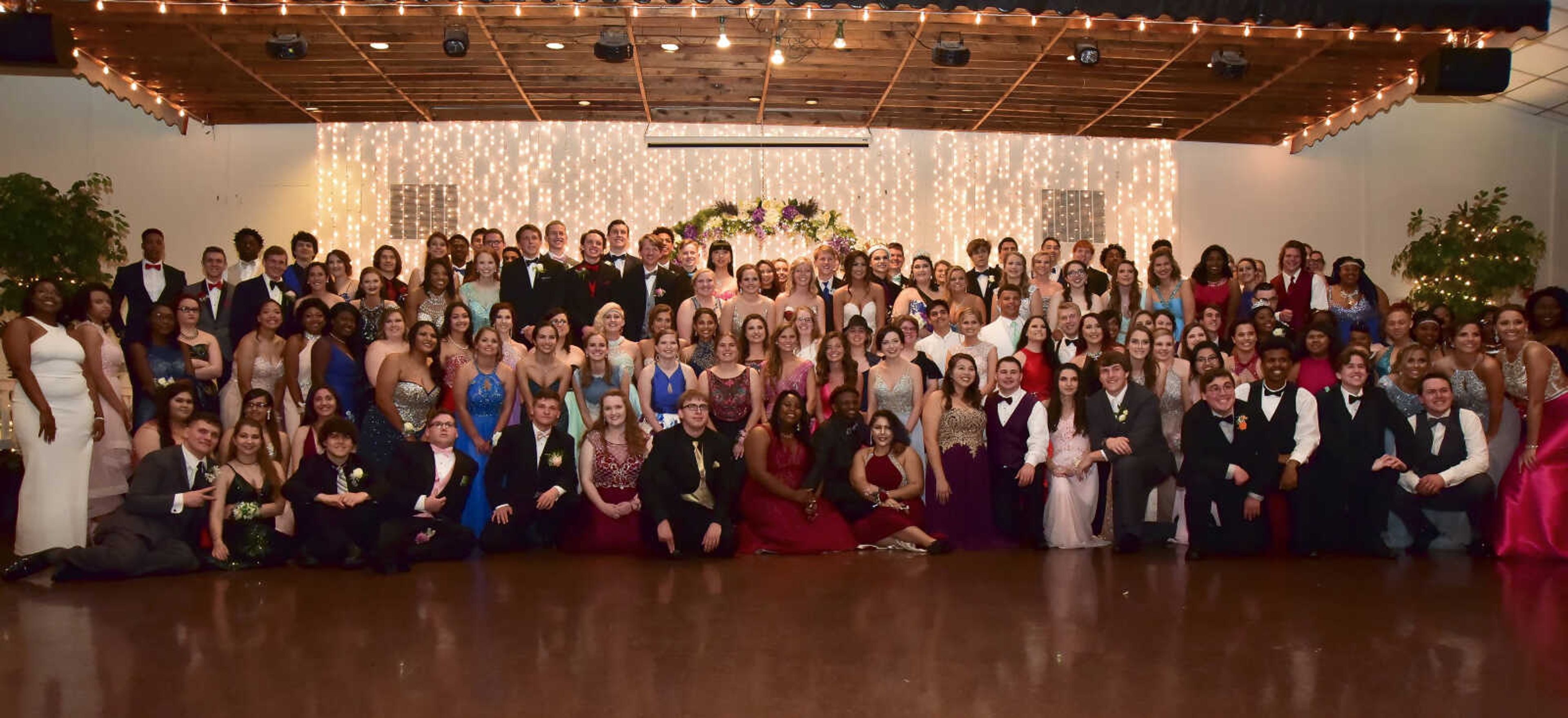 Cape Central students pose during the Cape Girardeau Central prom Saturday, April 29, 2017 at Ray's Plaza Conference Center in Cape Girardeau.