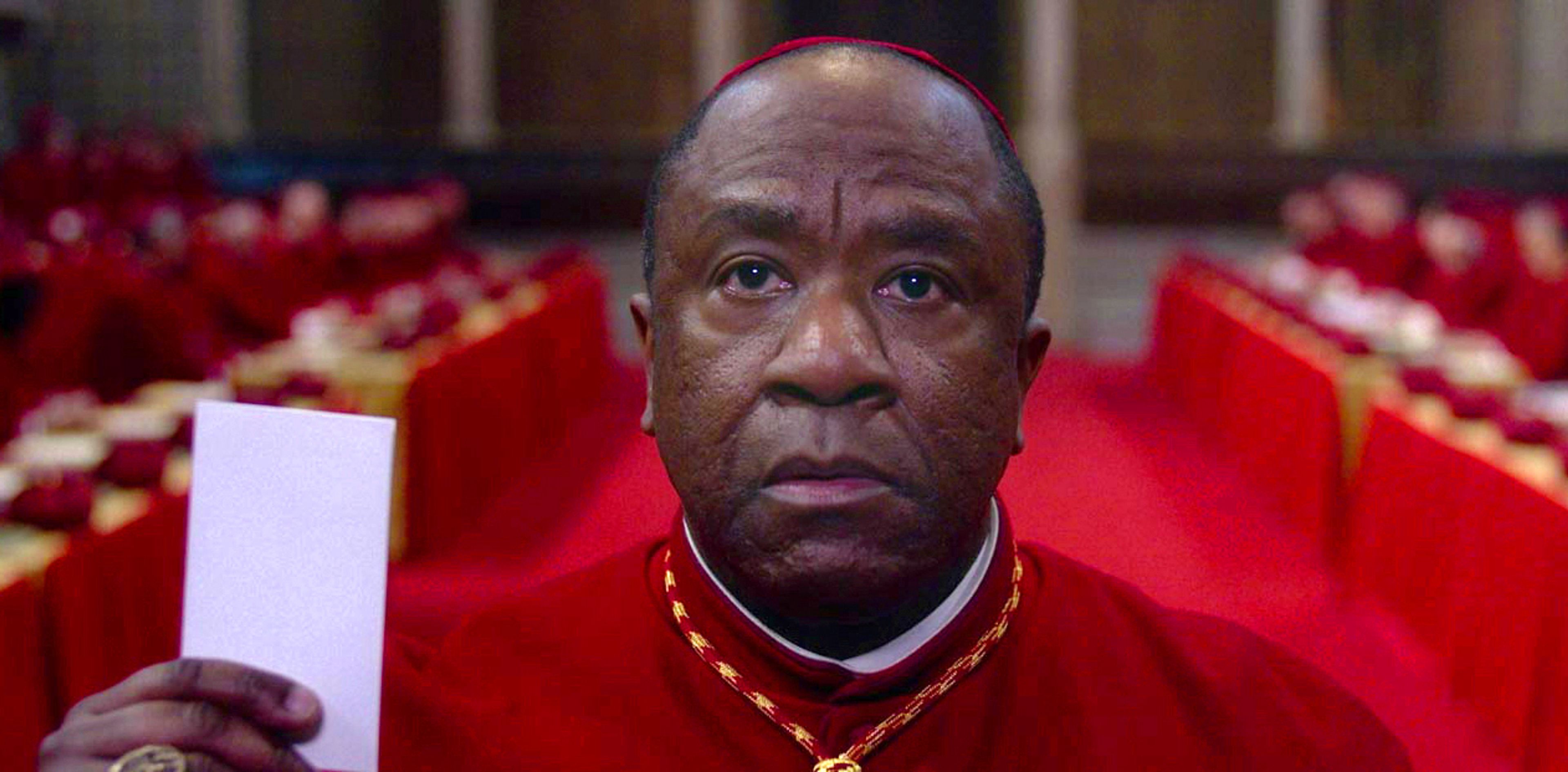 This image released by Focus Features shows Lucian Msamati in a scene from "Conclave." (Focus Features via AP)