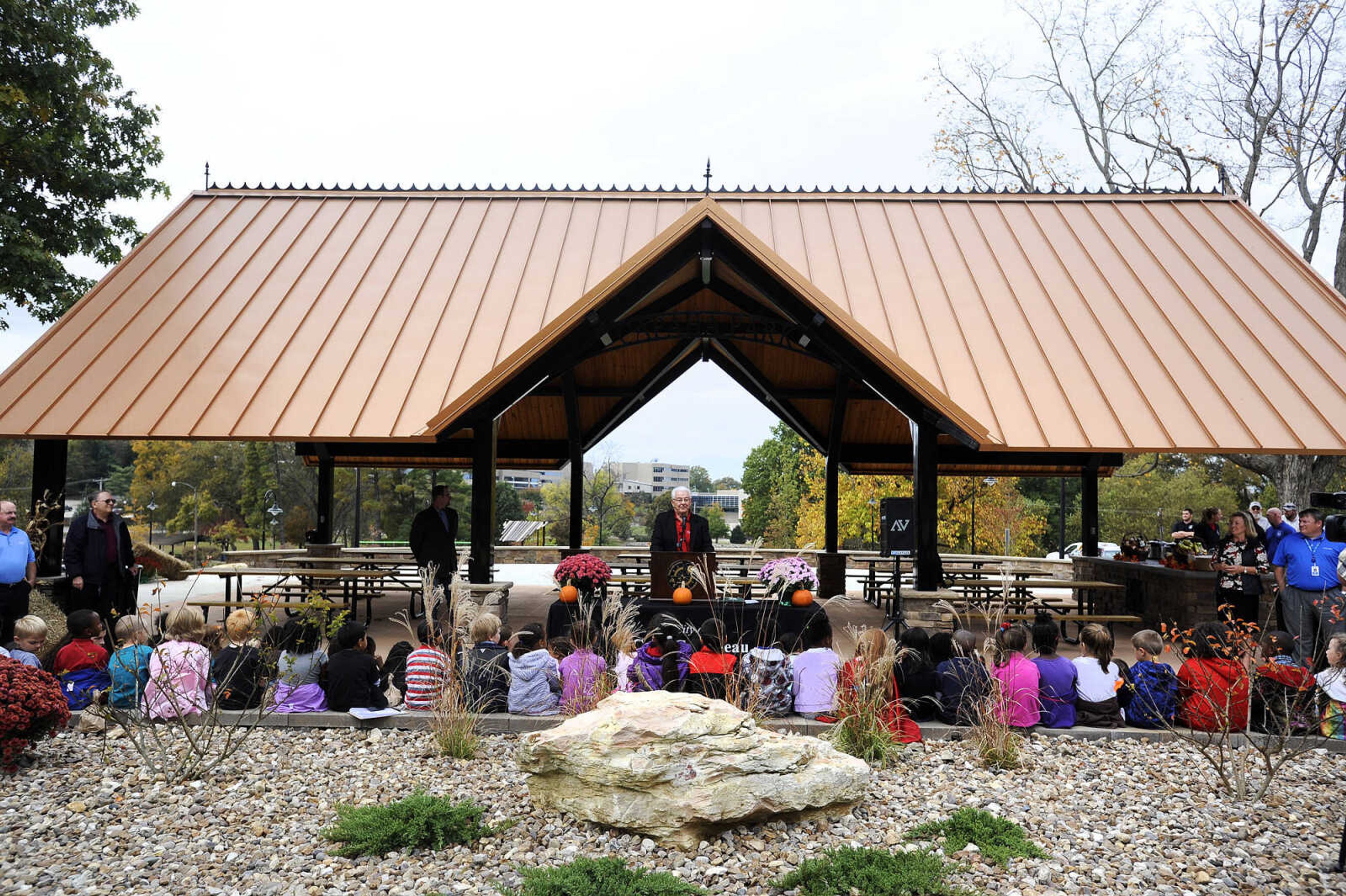 LAURA SIMON ~ lsimon@semissourian.com

The new pavilion and playground at Capaha Park officially opened to the public, Friday, Oct. 23, 2015, in Cape Girardeau.