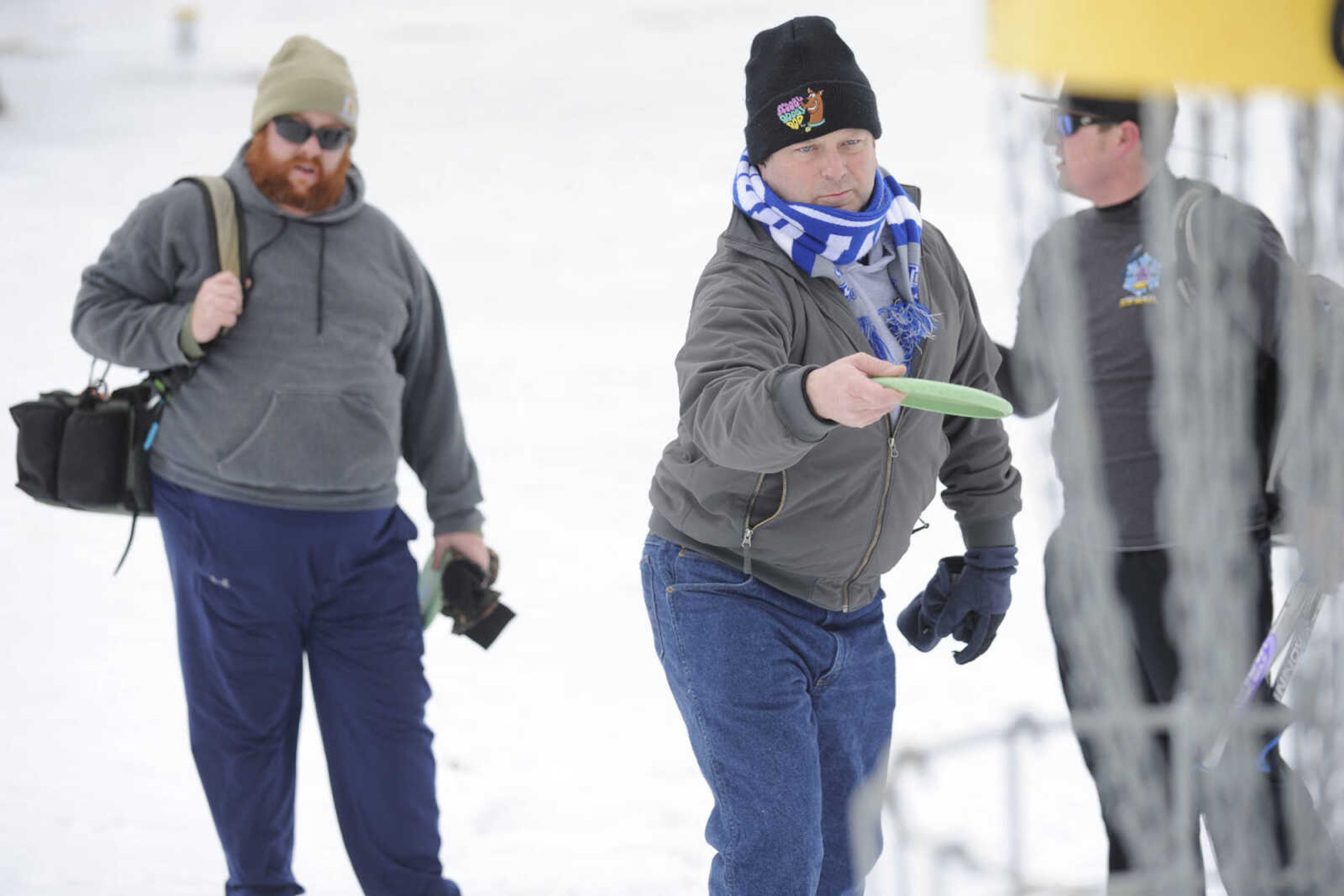 GLENN LANDBERG ~ glandberg@semissourian.com


Trip Dortch looks to sink a put during the 2nd annual Scott City Ice Bowl disc golf tournament Saturday, Feb. 28, 2015 at Scott City Park. This year's Ice Bowl will benefit the Southeast Missouri Food Bank.