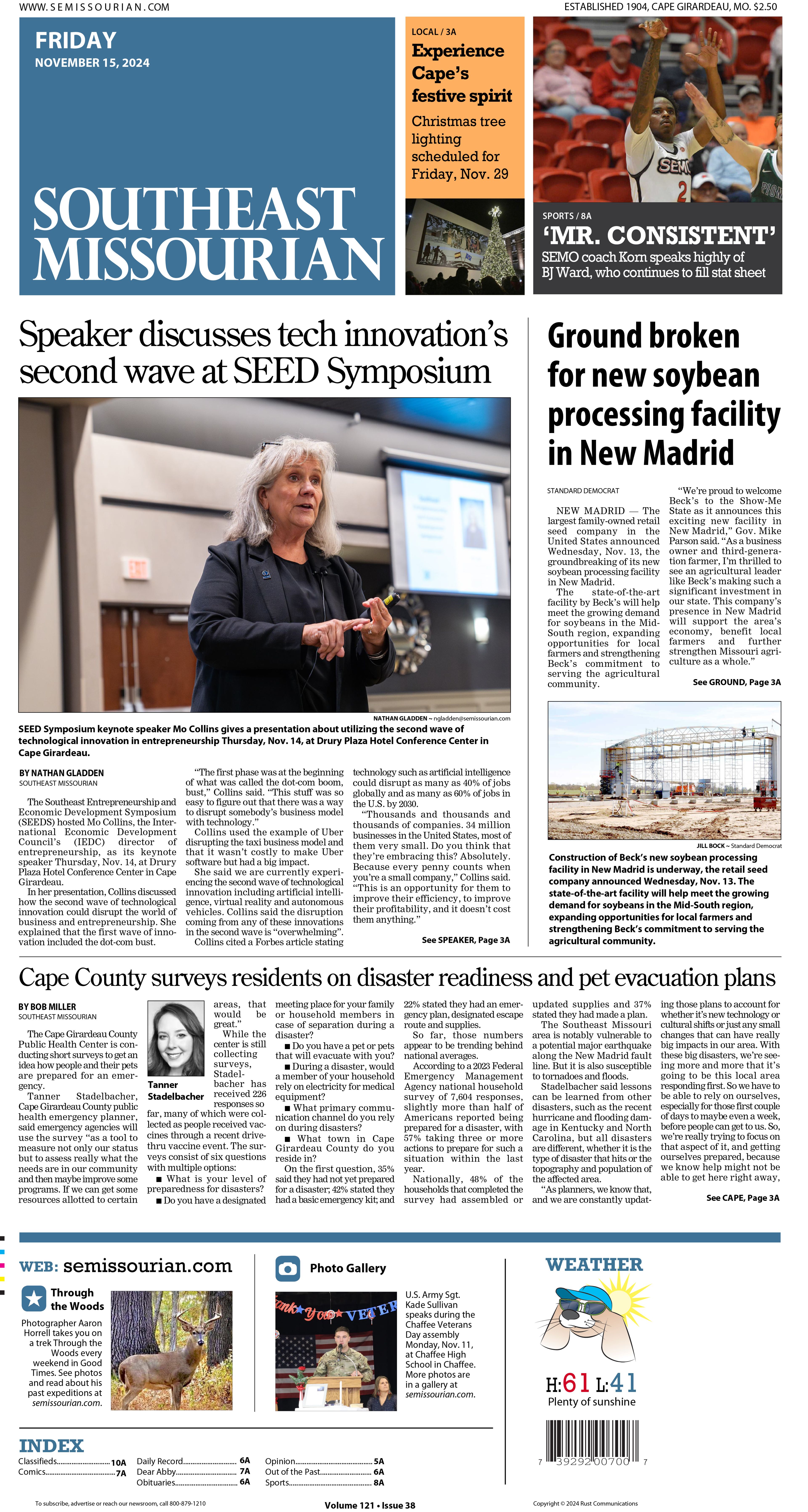 Friday, November 15, 2024: E-Edition