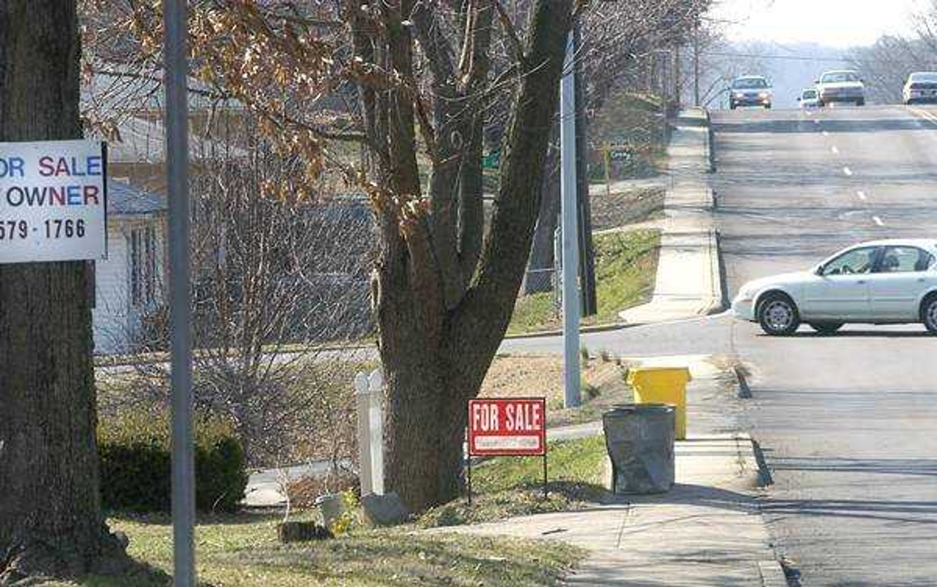 Several homes and one business along an 11-block stretch of William Street are for sale. (Kit Doyle)