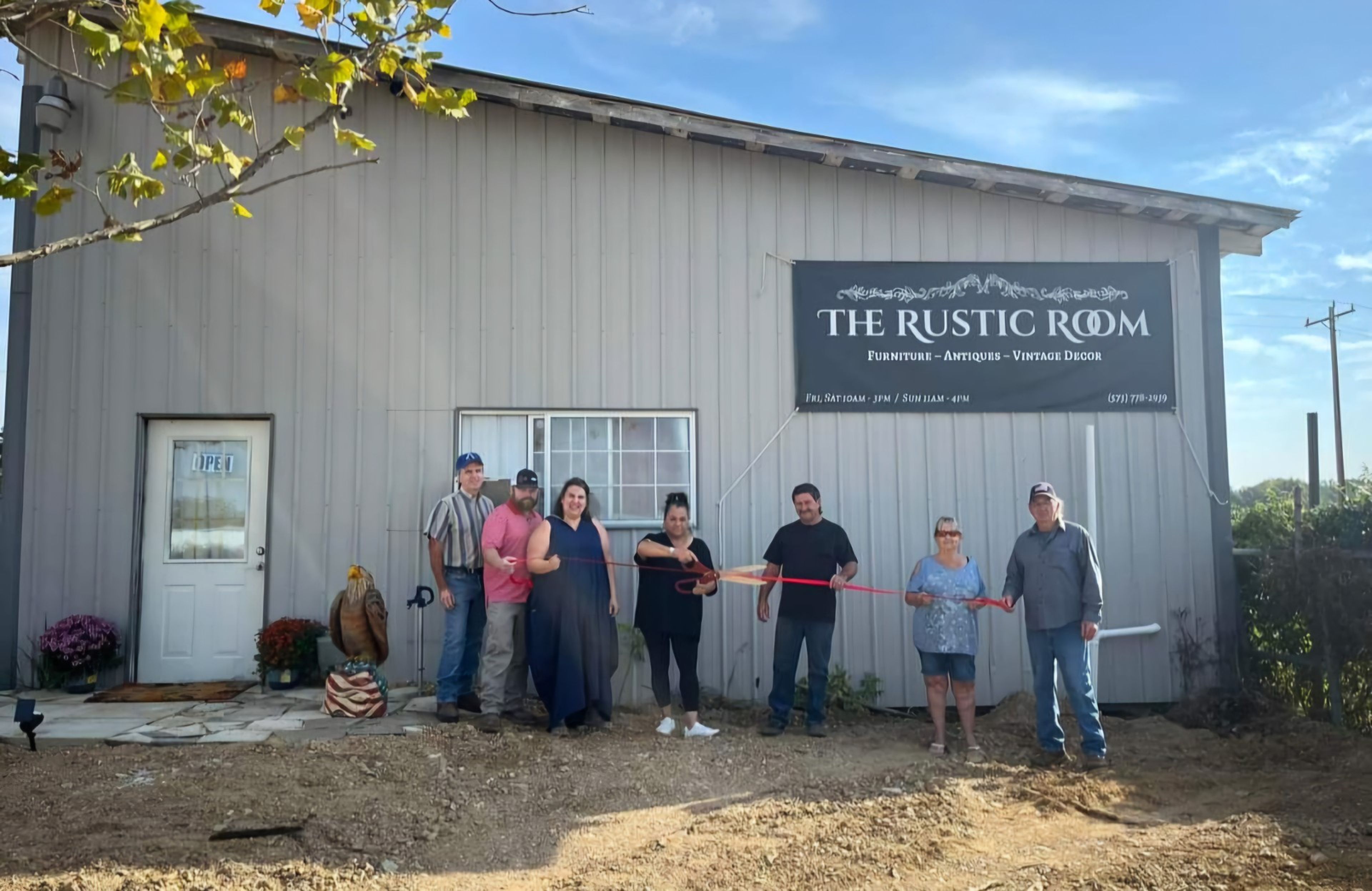 Refinished furniture, chainsaw carvings available at The Rustic Room