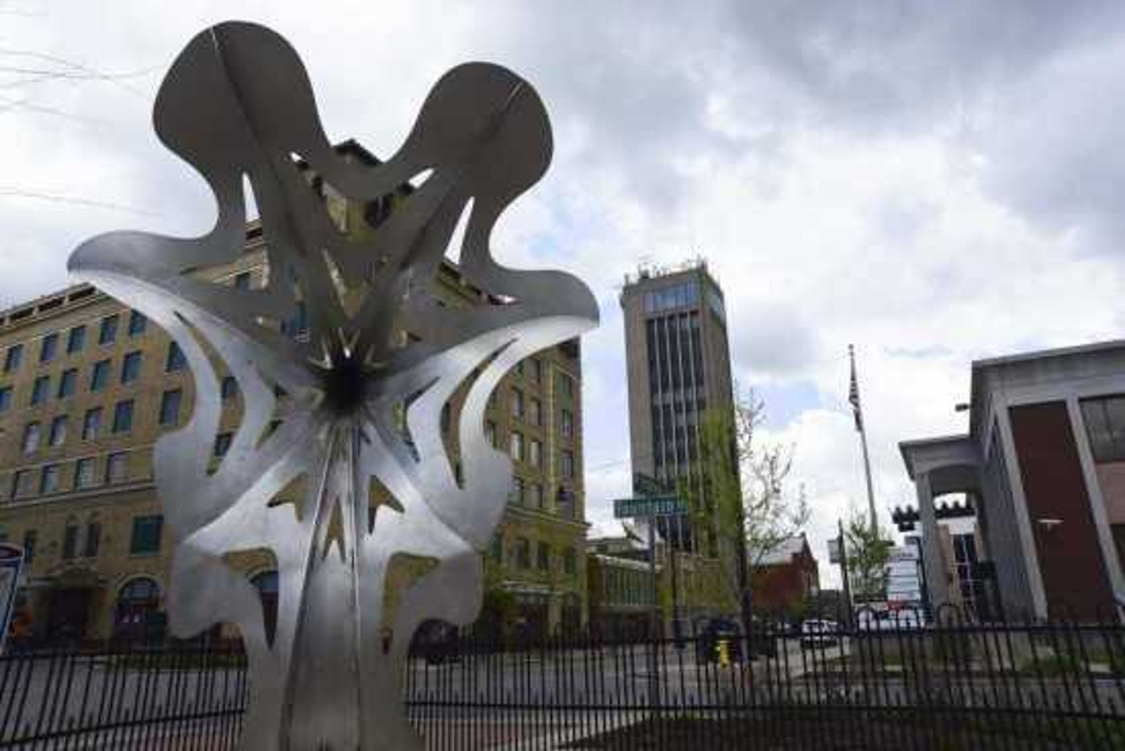 One of the public sculptures from the 2017 exhibit is seen along Broadway in Cape Girardeau. 

