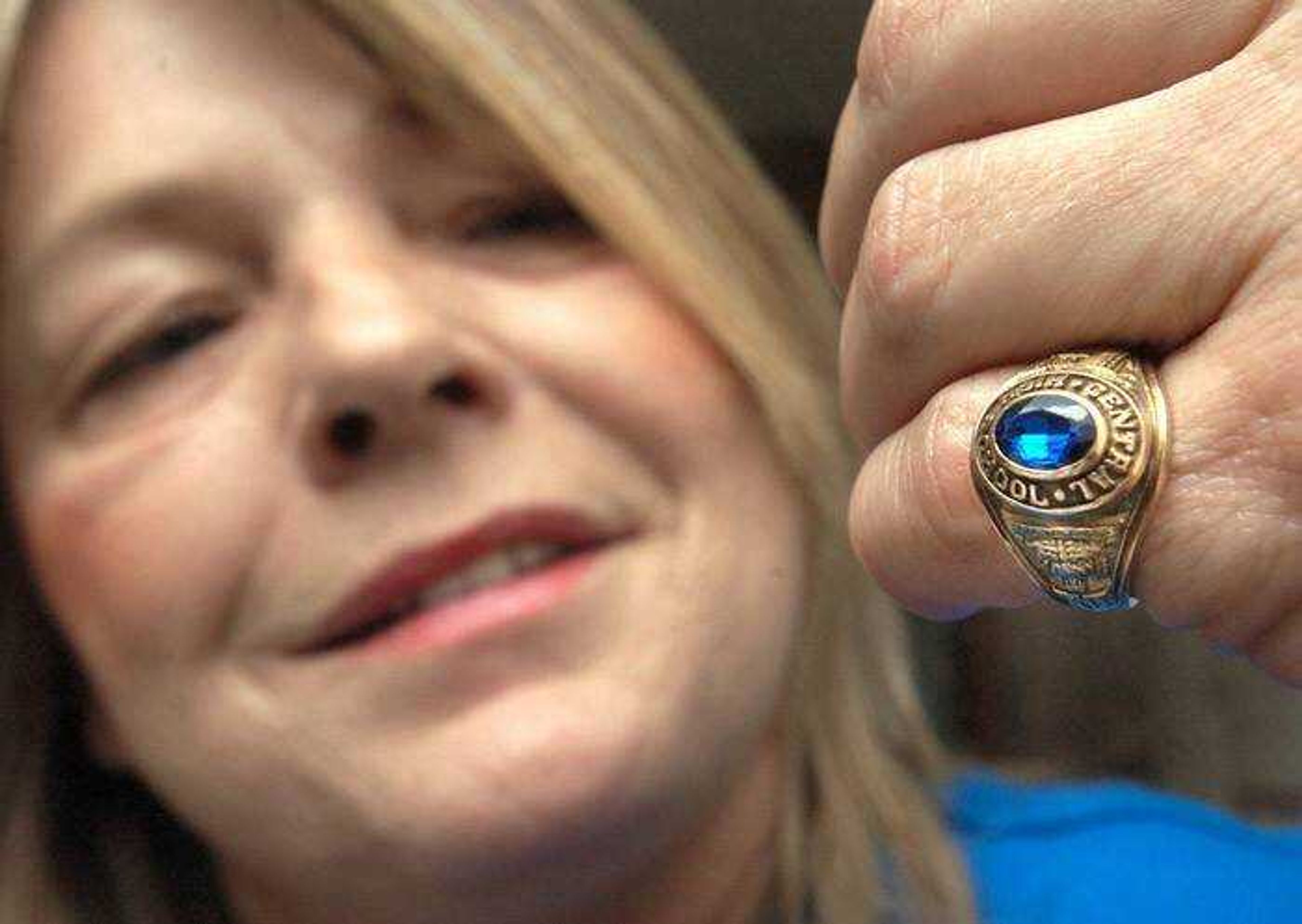 Judy McMullin was reunited last week with her Central High School class ring that she lost in 1970 at Lake Wappapello. (Fred Lynch)