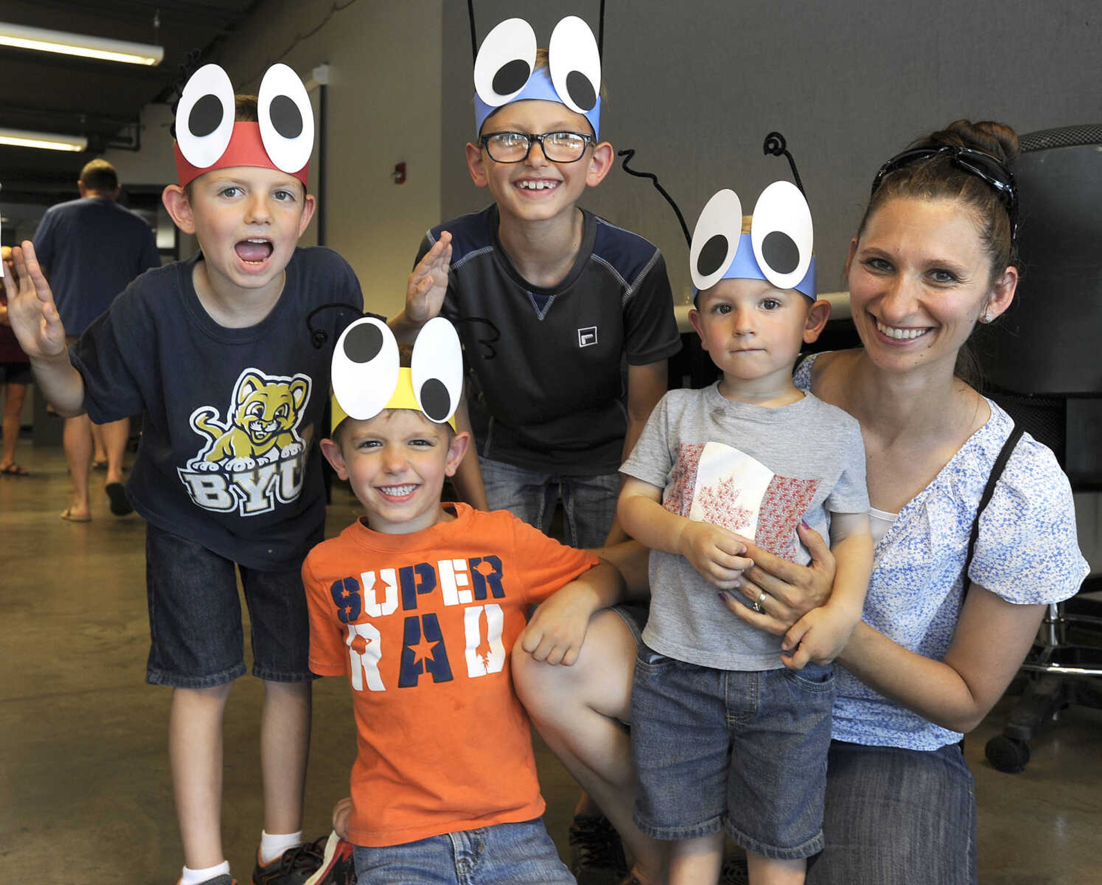 FRED LYNCH ~ flynch@semissourian.com
Brittany Dent and her sons, from left, Tanner, Paxton, Carson and Wyatt, pose for a photo Saturday, June 16, 2018 at the Summer Arts Festival at the River Campus.