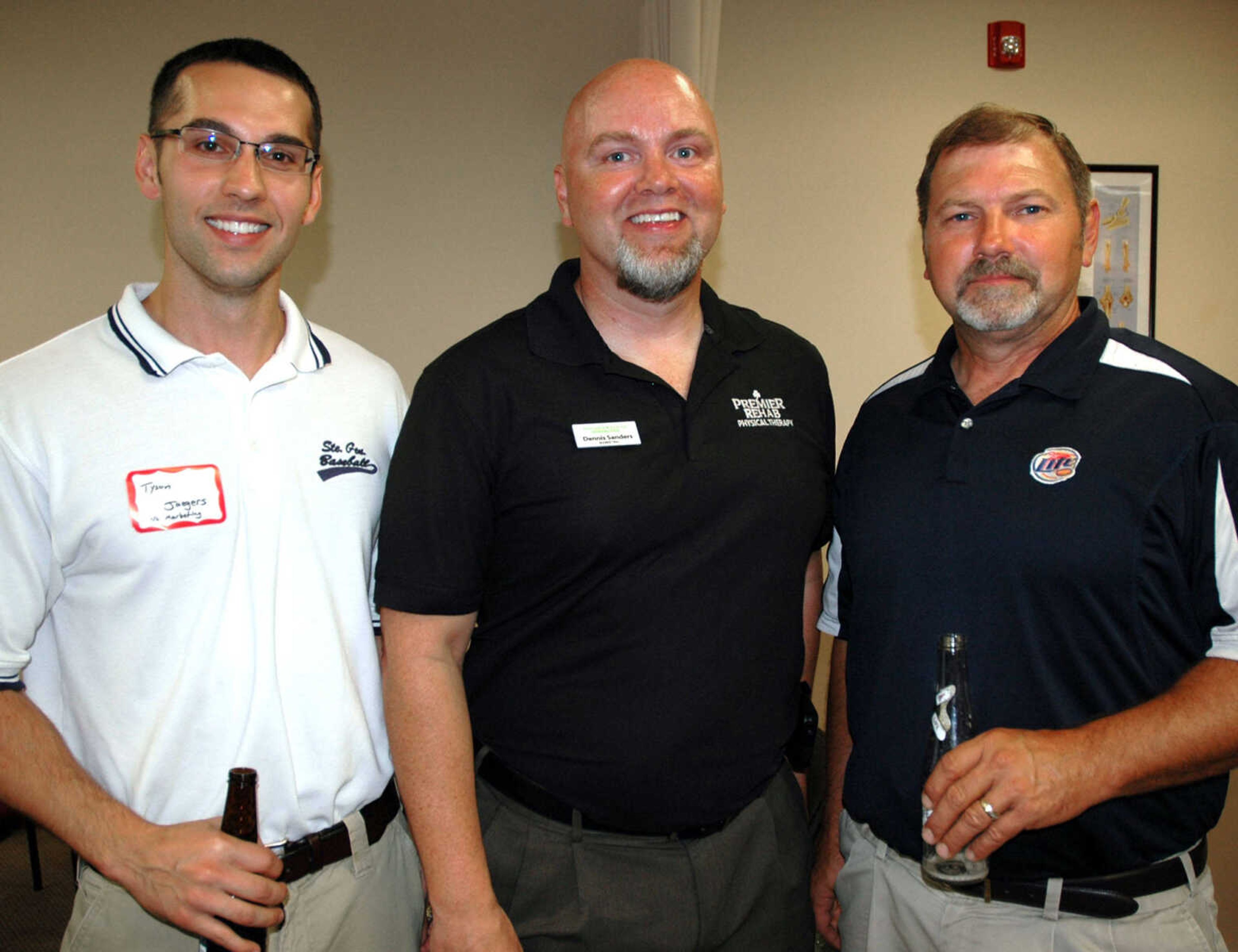 Tyson Jaegers, left, Dennis Sanders and Doug Sanders