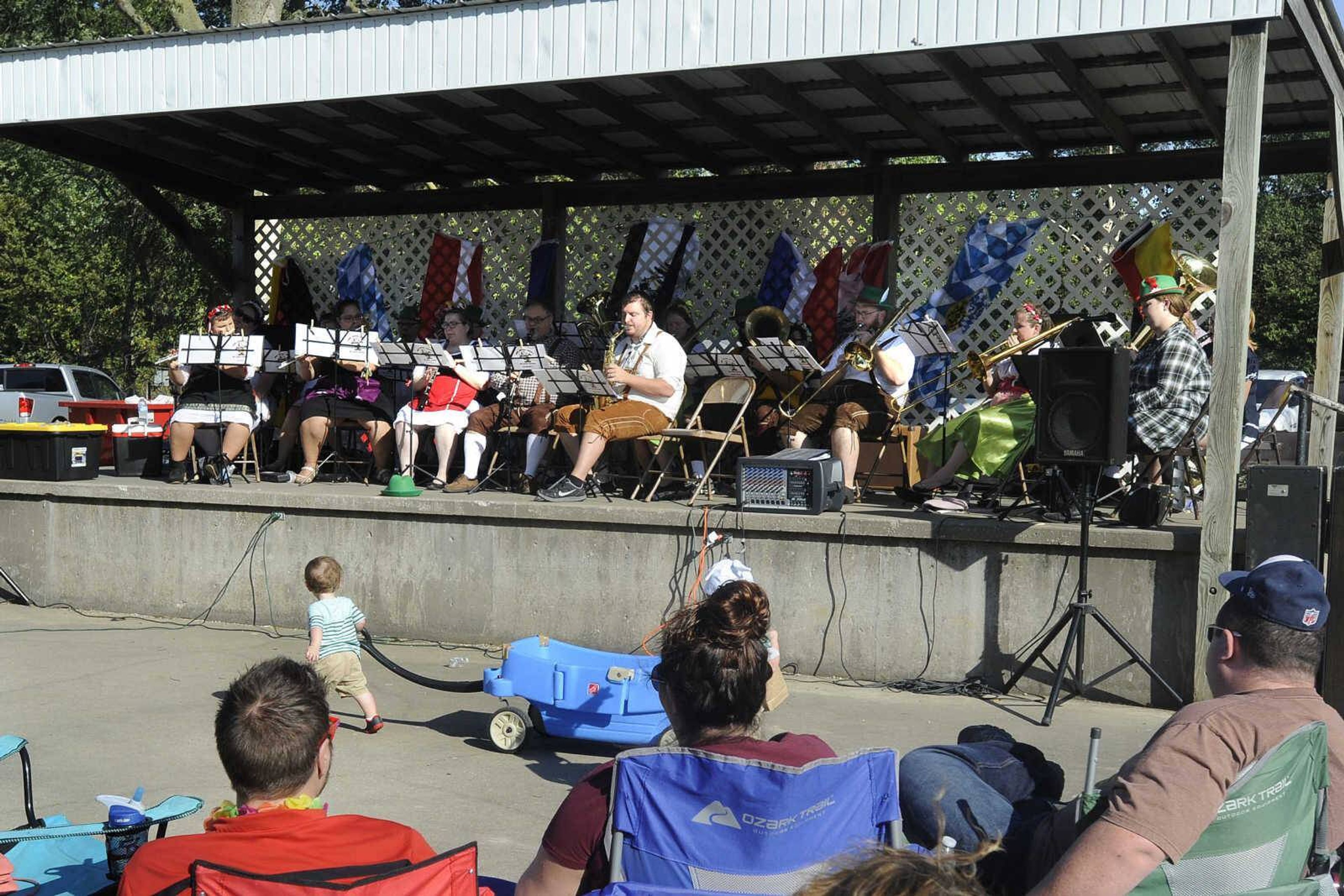 The Chaffee German Bands plays at Chaffee German Day in 2017 in Chaffee.