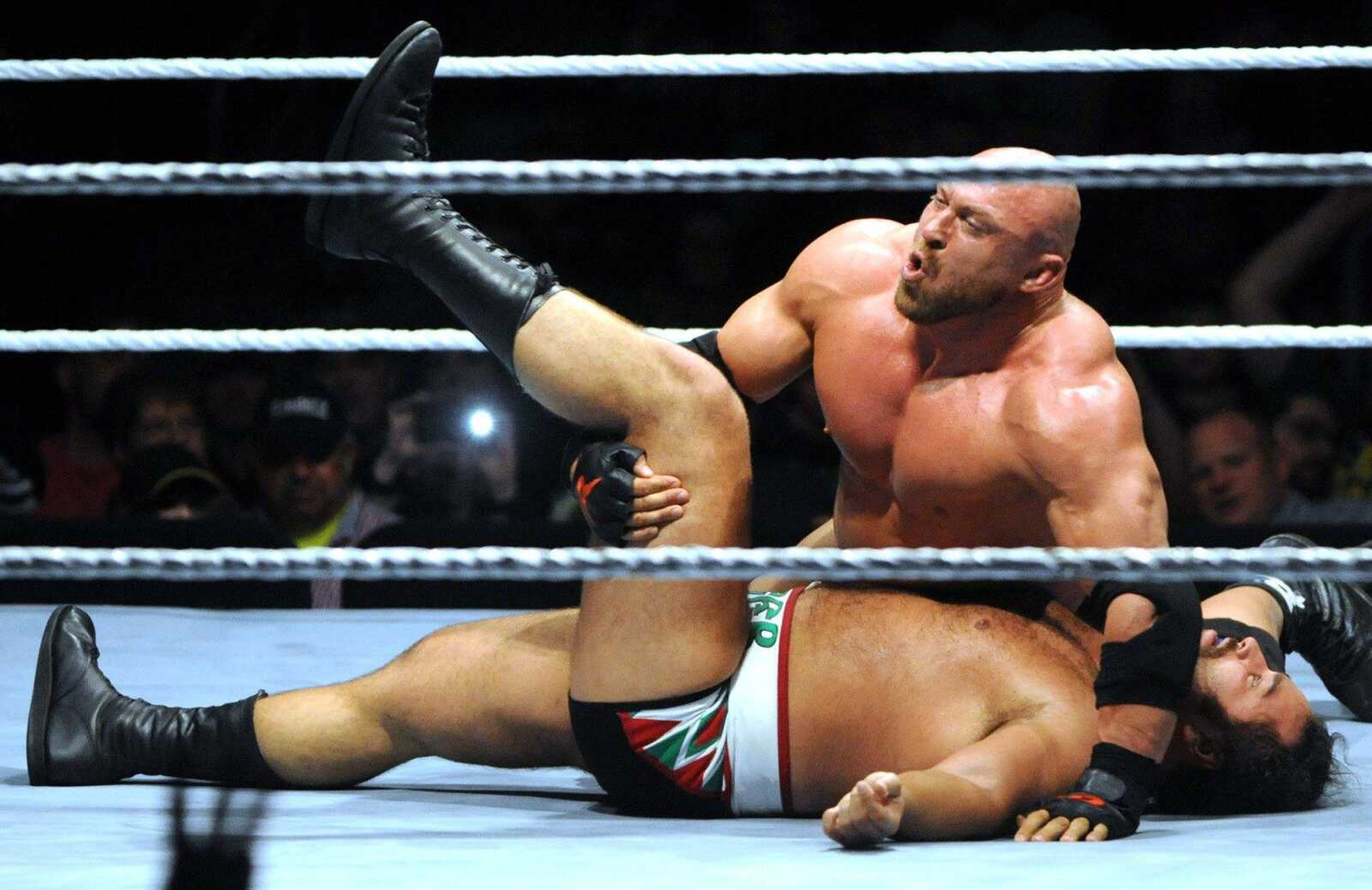 Ryback pins Rusev at the WWE Live Road to WrestleMania Supershow on Feb. 27 at the Show Me Center.