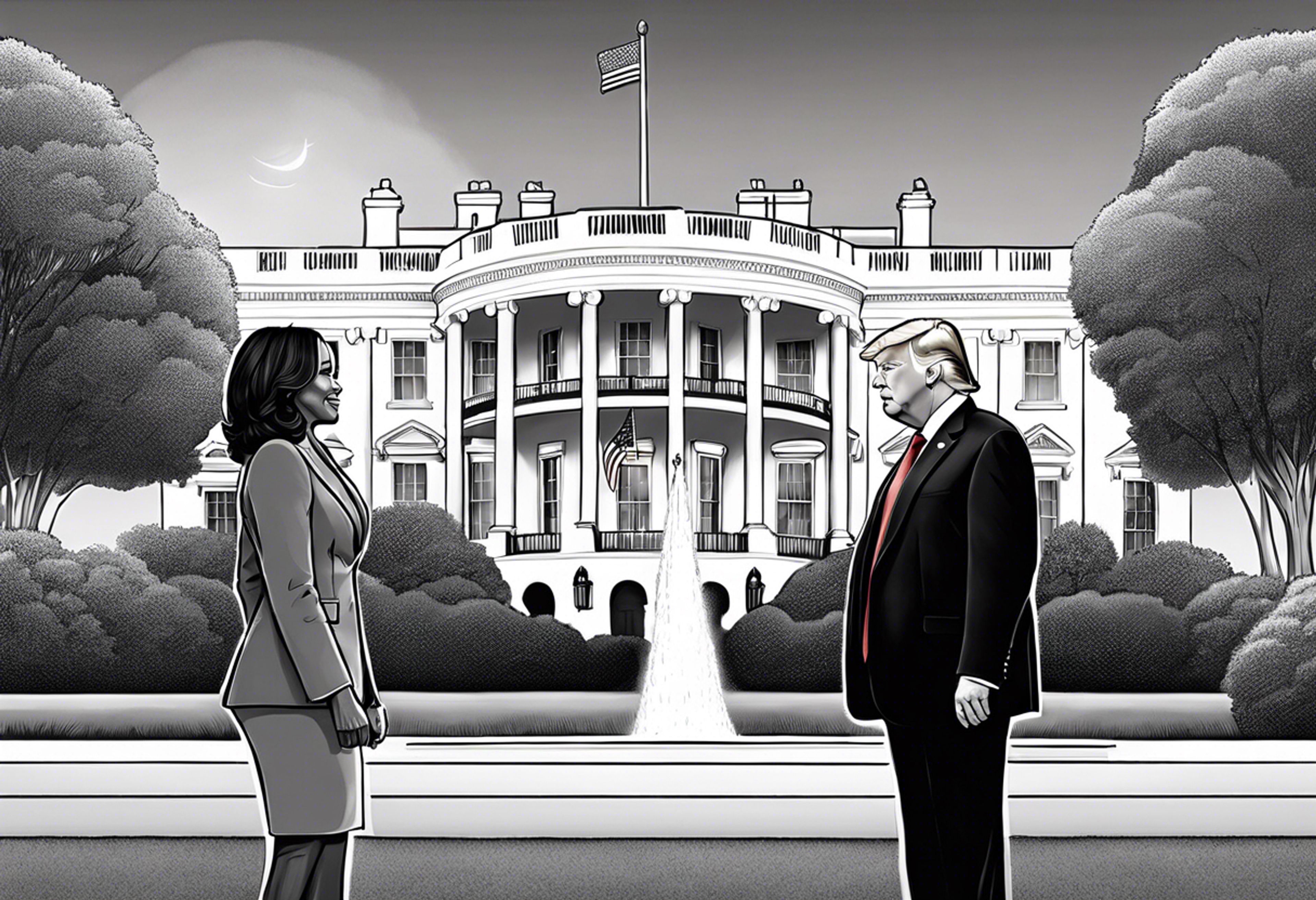 Donald Trump faces Kamala Harris in the race for the White House. 